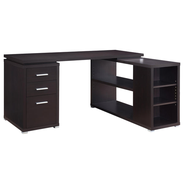 Coaster Furniture Yvette 800517 60-inch 3-Drawer L-Shape Computer Desk - Cappuccino