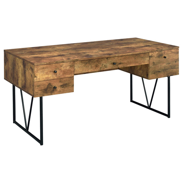 Coaster Furniture Analiese 800999 63-inch 4-Drawer Writing Desk - Rustic Nutmeg