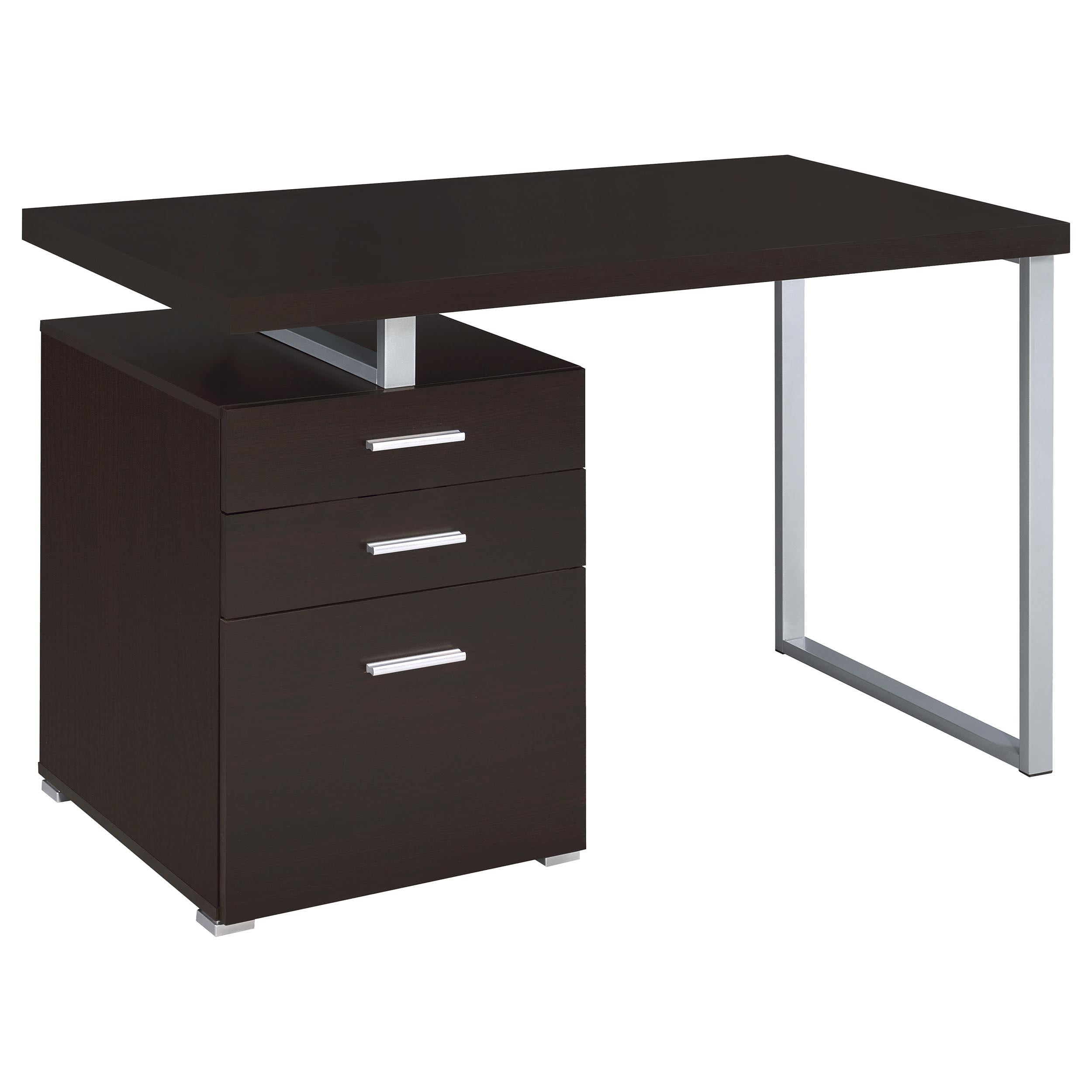  Coaster Furniture Brennan 800519 47-inch 3-Drawer Office Computer Desk - Cappuccino IMAGE 1