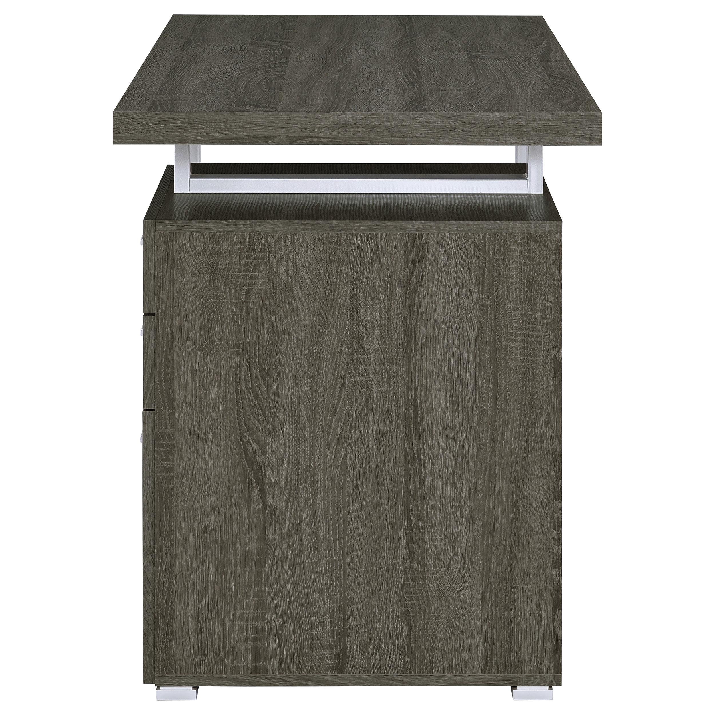  Coaster Furniture Brennan 800520 47-inch 3-Drawer Office Computer Desk - Weathered Grey IMAGE 6