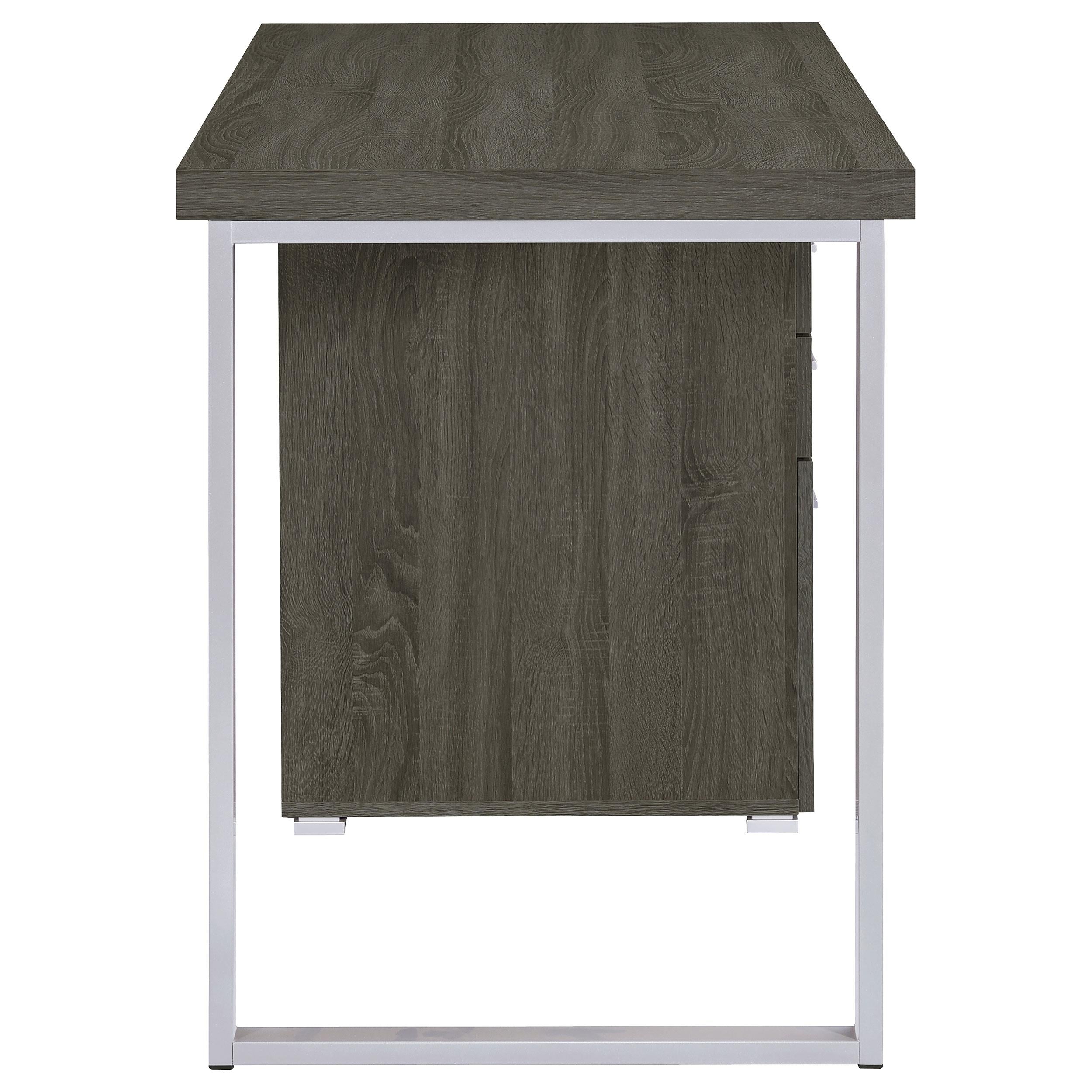  Coaster Furniture Brennan 800520 47-inch 3-Drawer Office Computer Desk - Weathered Grey IMAGE 9