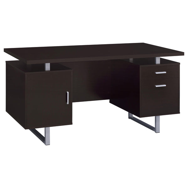 Coaster Furniture Lawtey 801521 60-inch 2-Drawer Office Computer Desk - Cappuccino