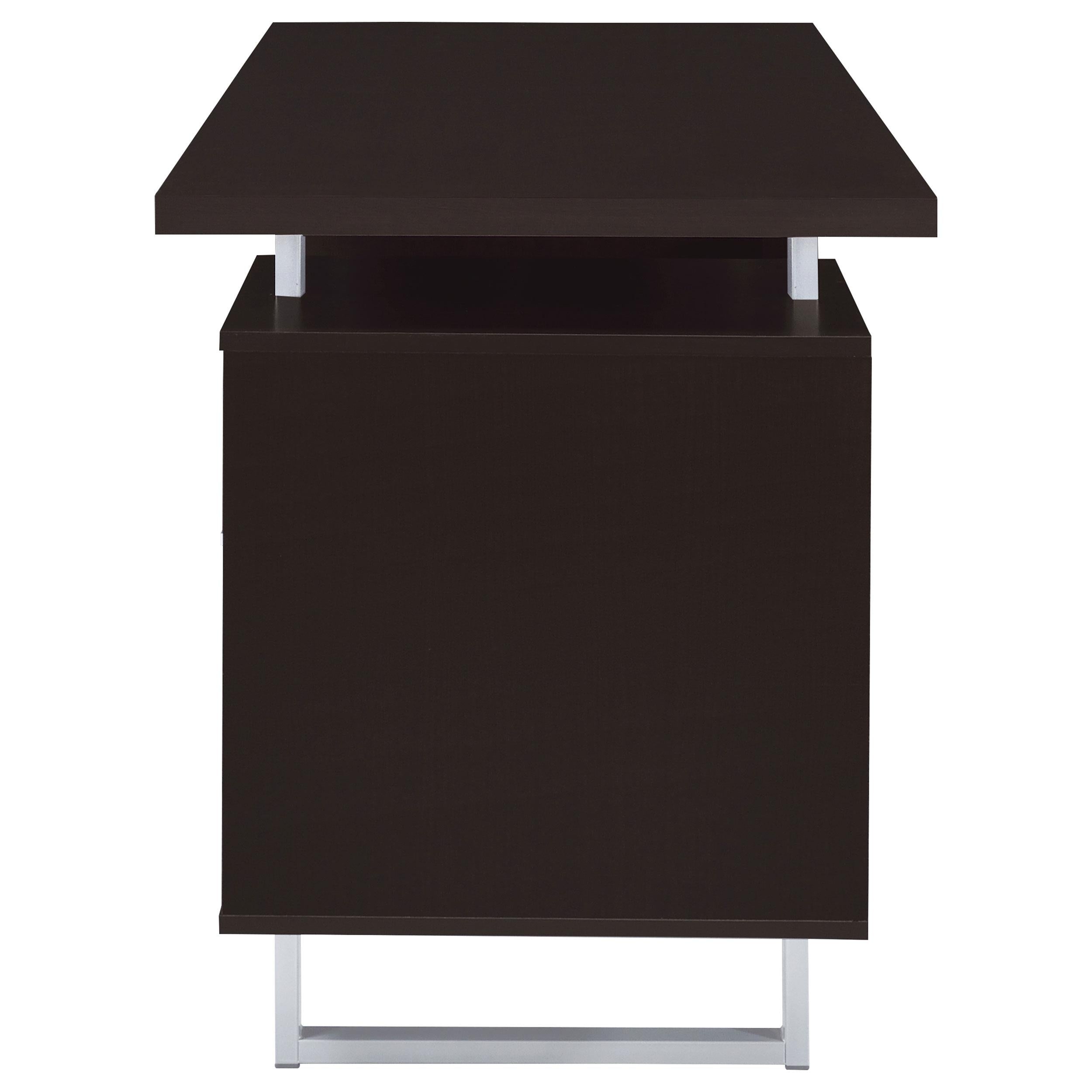  Coaster Furniture Lawtey 801521 60-inch 2-Drawer Office Computer Desk - Cappuccino IMAGE 5
