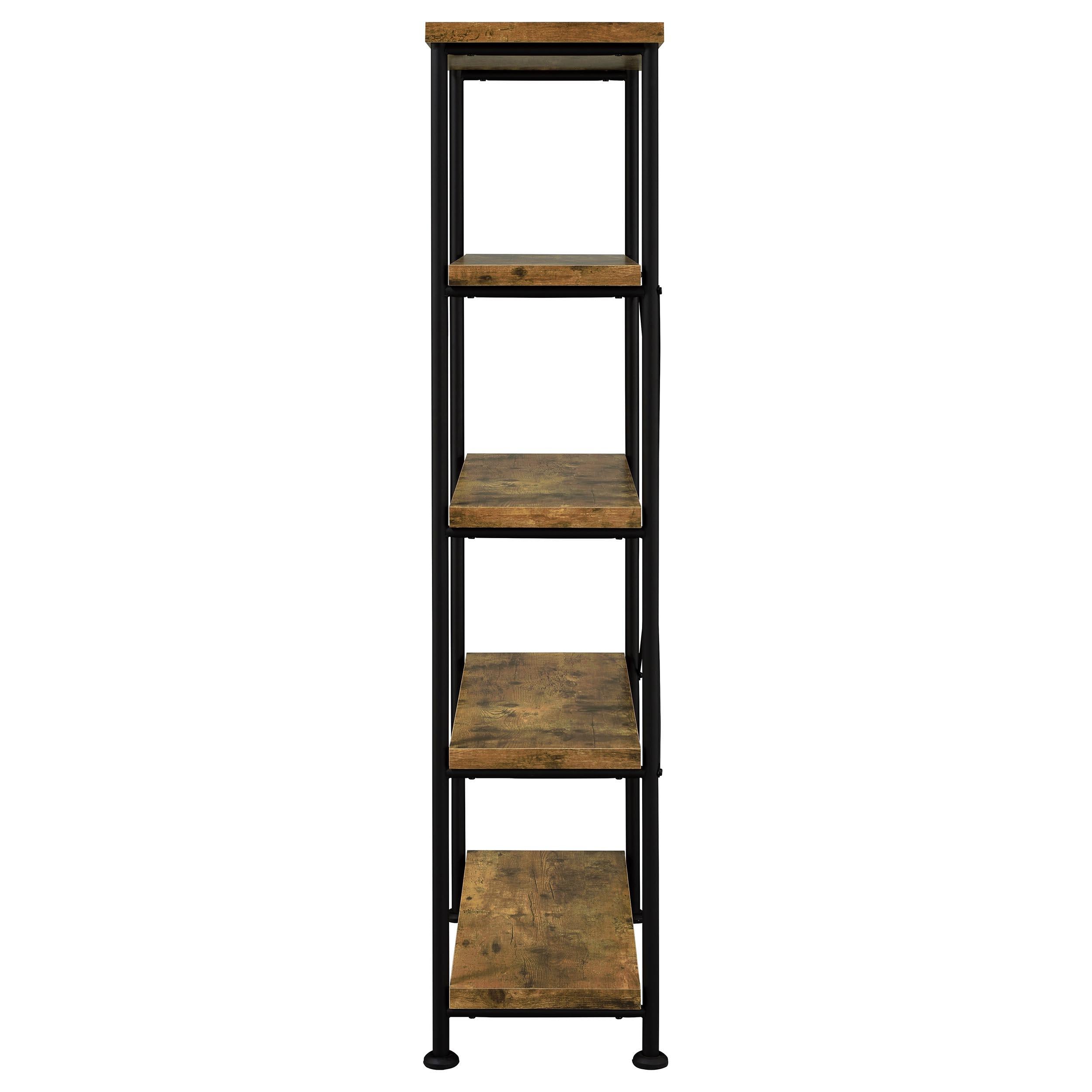  Coaster Furniture Analiese 801542 63-inch 4-shelf Bookshelf - Rustic Nutmeg IMAGE 3