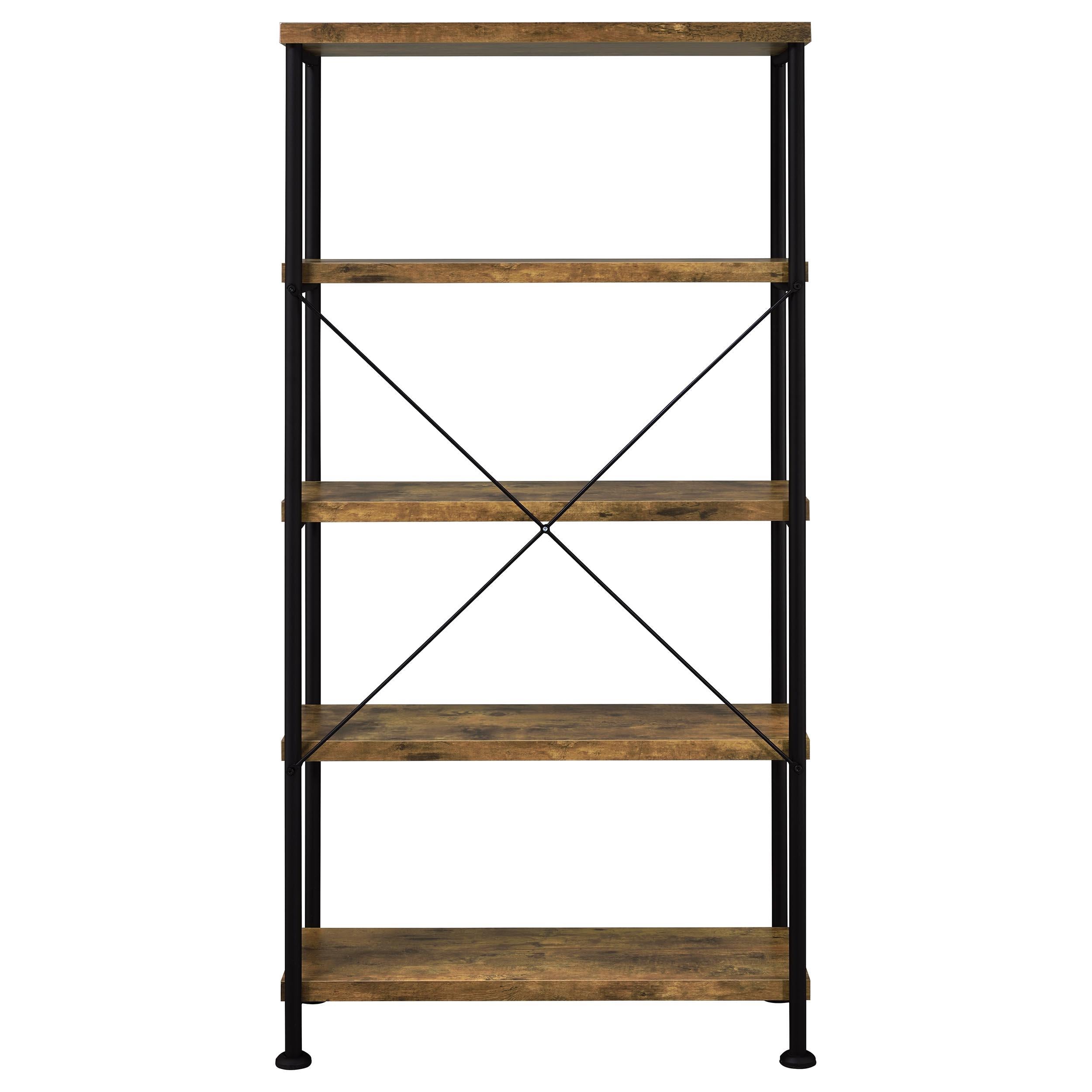  Coaster Furniture Analiese 801542 63-inch 4-shelf Bookshelf - Rustic Nutmeg IMAGE 5