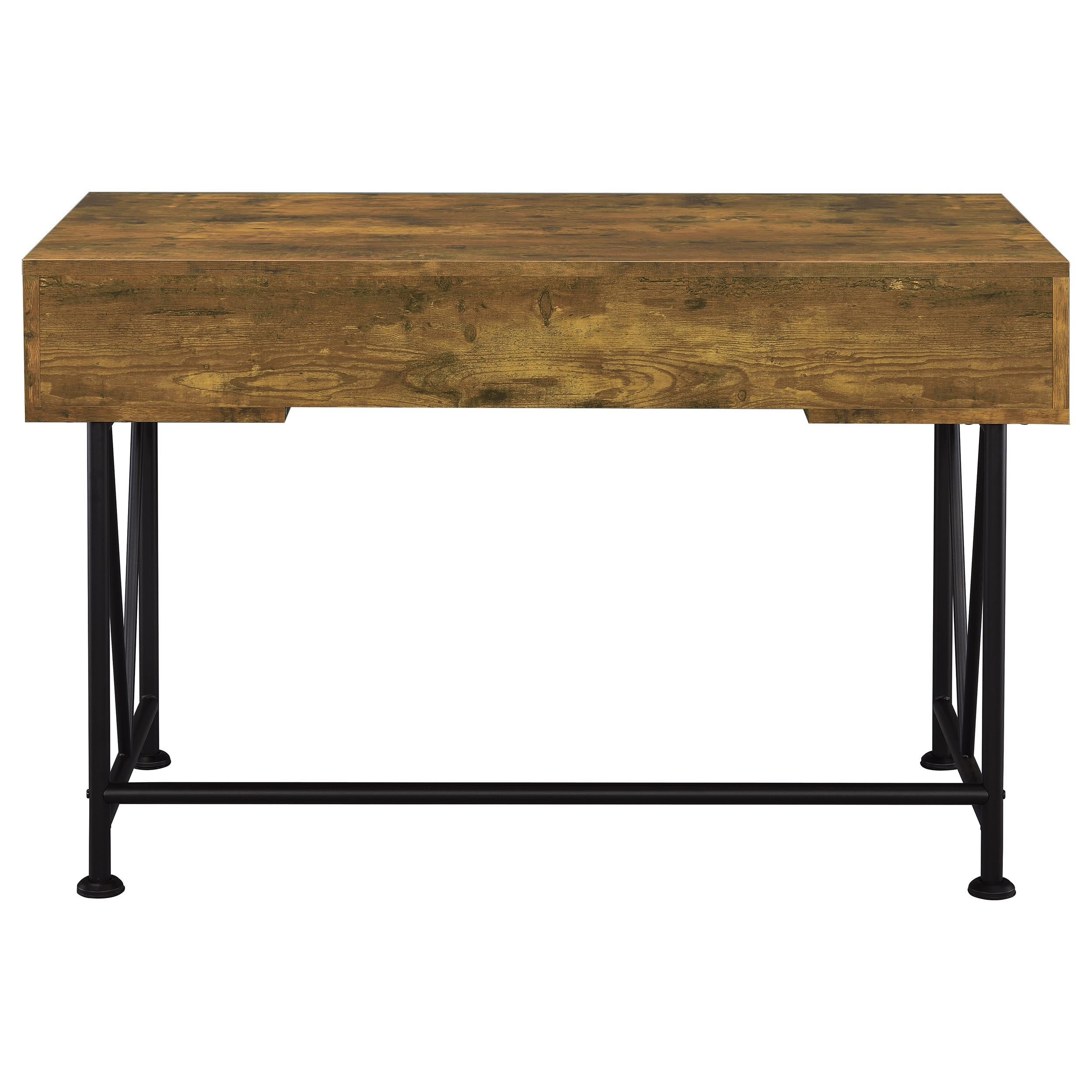  Coaster Furniture Analiese 801541 47-inch 3-Drawer Writing Desk - Rustic Nutmeg IMAGE 4