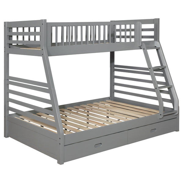 Coaster Furniture Ashton 460182 2-Drawer Wood Twin Over Full Bunk Bed - Grey