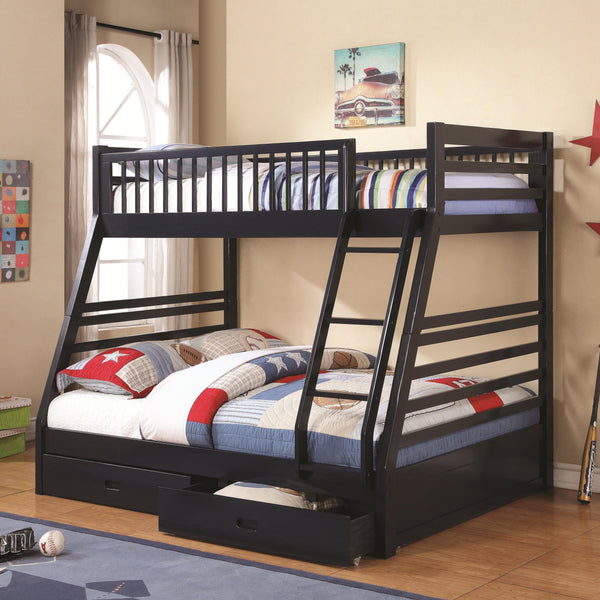 Coaster Furniture Ashton 460181 2-Drawer Wood Twin Over Full Bunk Bed - Navy Blue