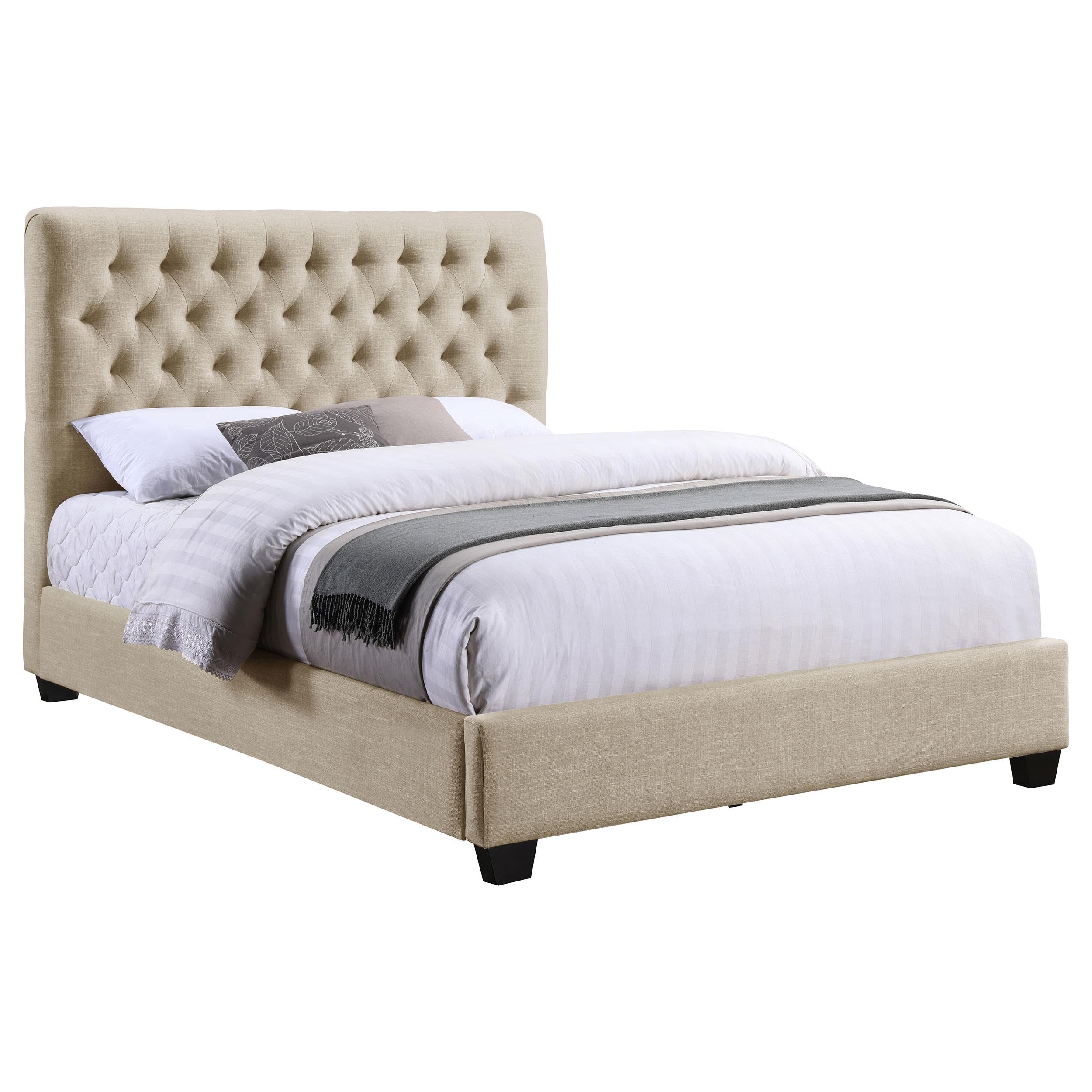  Size_Full --  Coaster Furniture Chloe Upholstered Panel Bed IMAGE 2