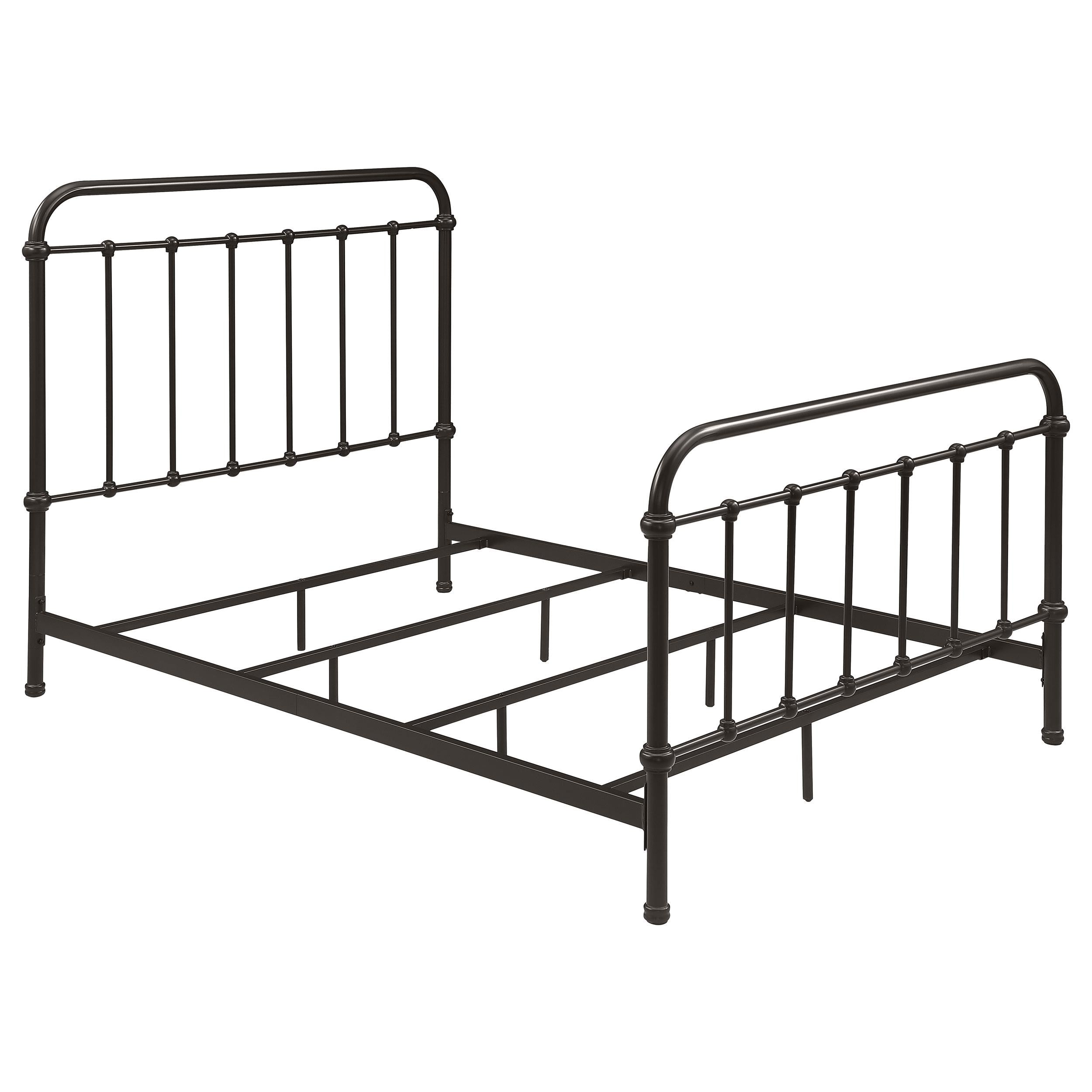  Size_Full --  Livingston 300399F Metal Full Open Frame Bed - Dark Bronze IMAGE 1
