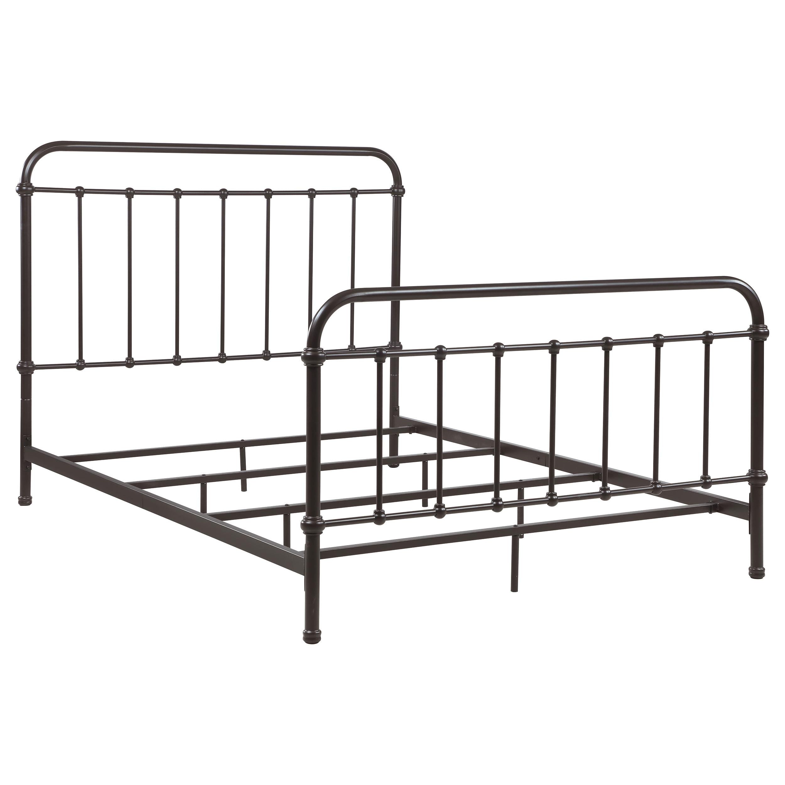  Size_Queen --  Livingston 300399Q Metal Queen Open Frame Bed - Dark Bronze IMAGE 1