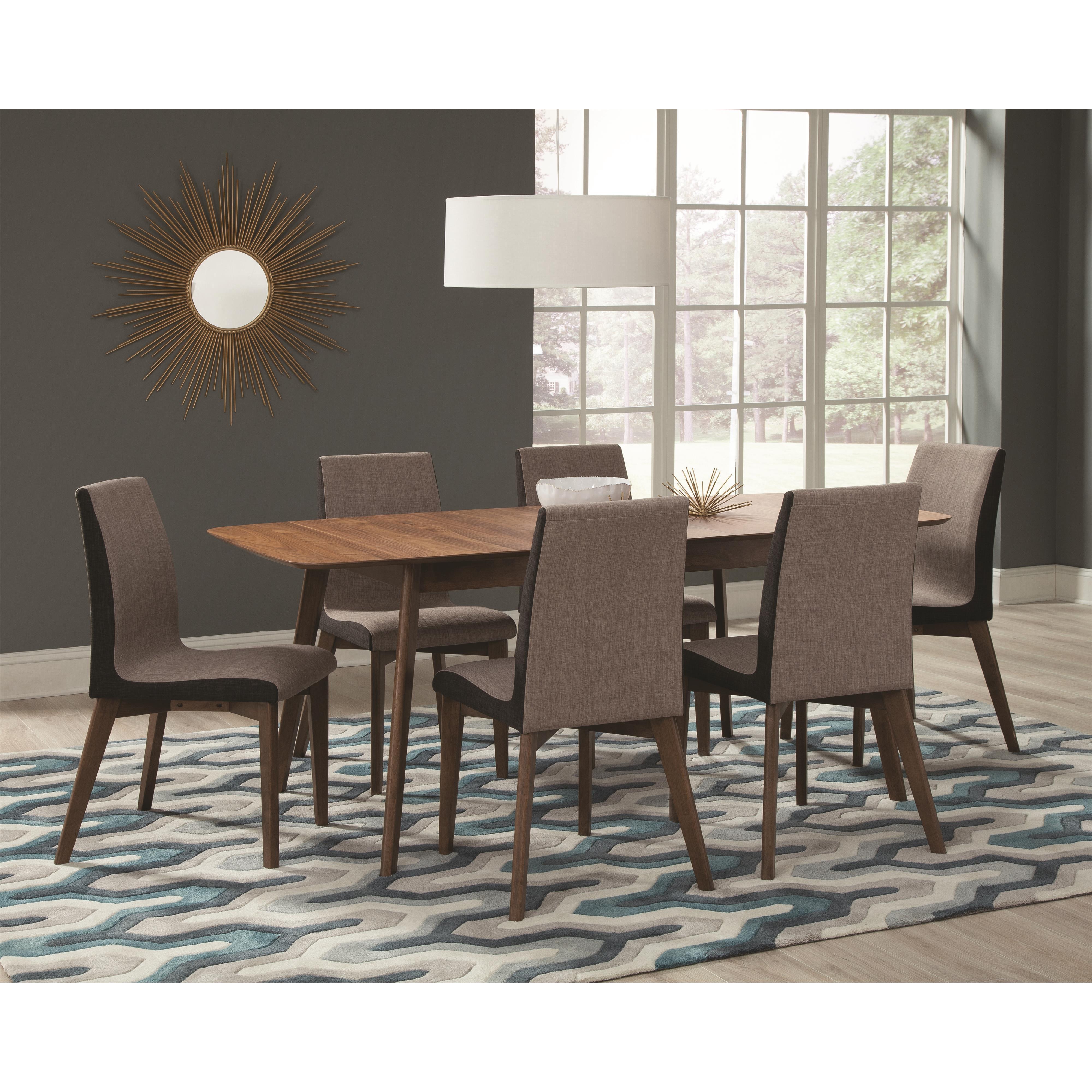  Coaster Furniture Redbridge 106592 Upholstered Dining Side Chair - Walnut (Set of 2) IMAGE 4