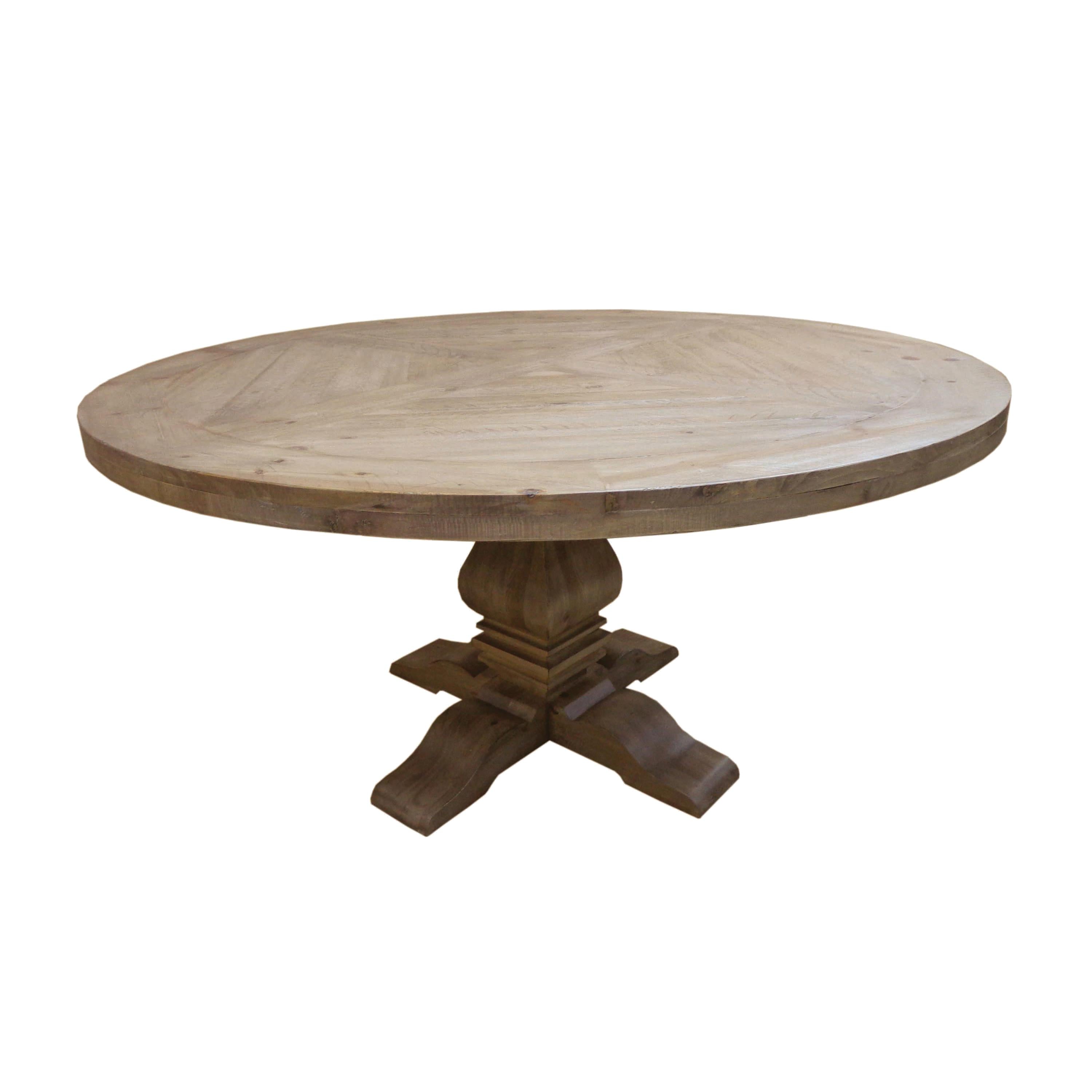  Coaster Furniture Florence 180200 Round 60-inch Wood Dining Table - Rustic Honey IMAGE 1