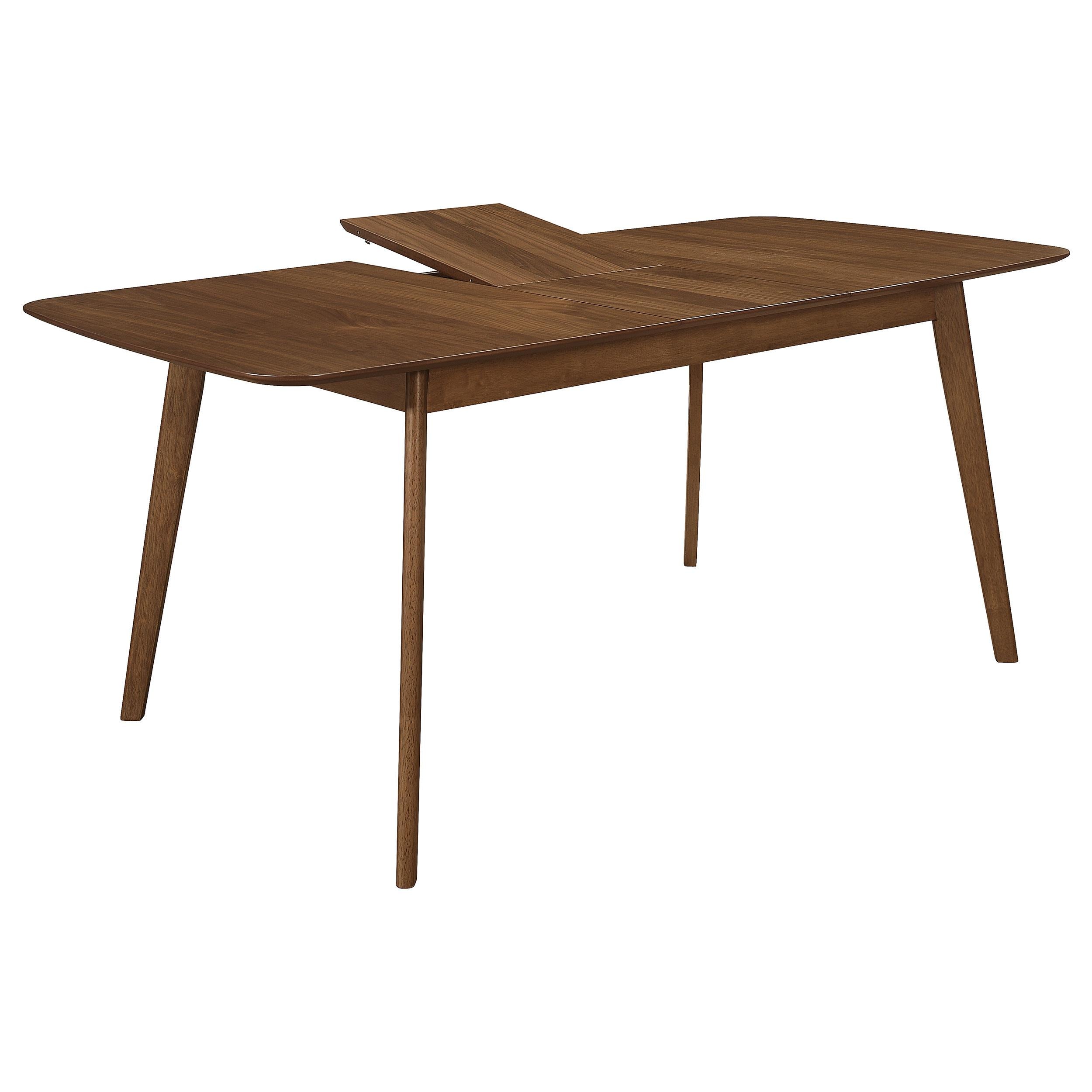  Coaster Furniture Redbridge 106591 75-inch Extension Leaf Dining Table - Natural Walnut IMAGE 2