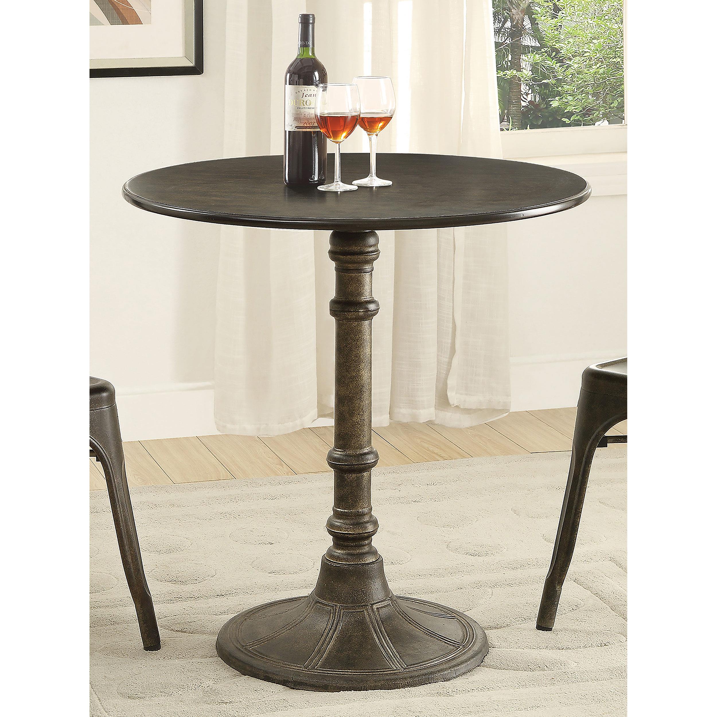  Coaster Furniture Oswego 100063 Round 30-inch Bistro Dining Table - Bronze IMAGE 2