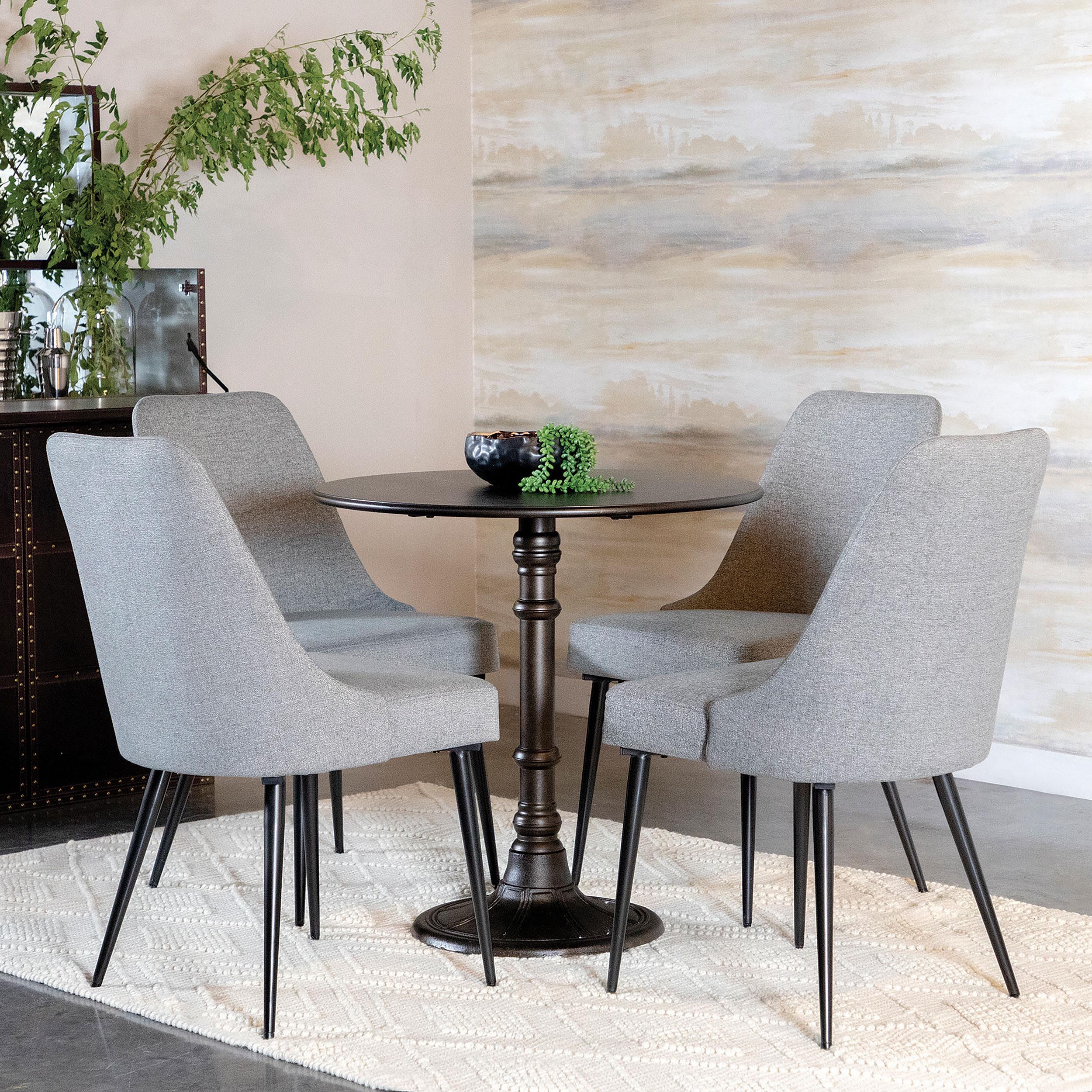  Coaster Furniture Oswego 100063 Round 30-inch Bistro Dining Table - Bronze IMAGE 4