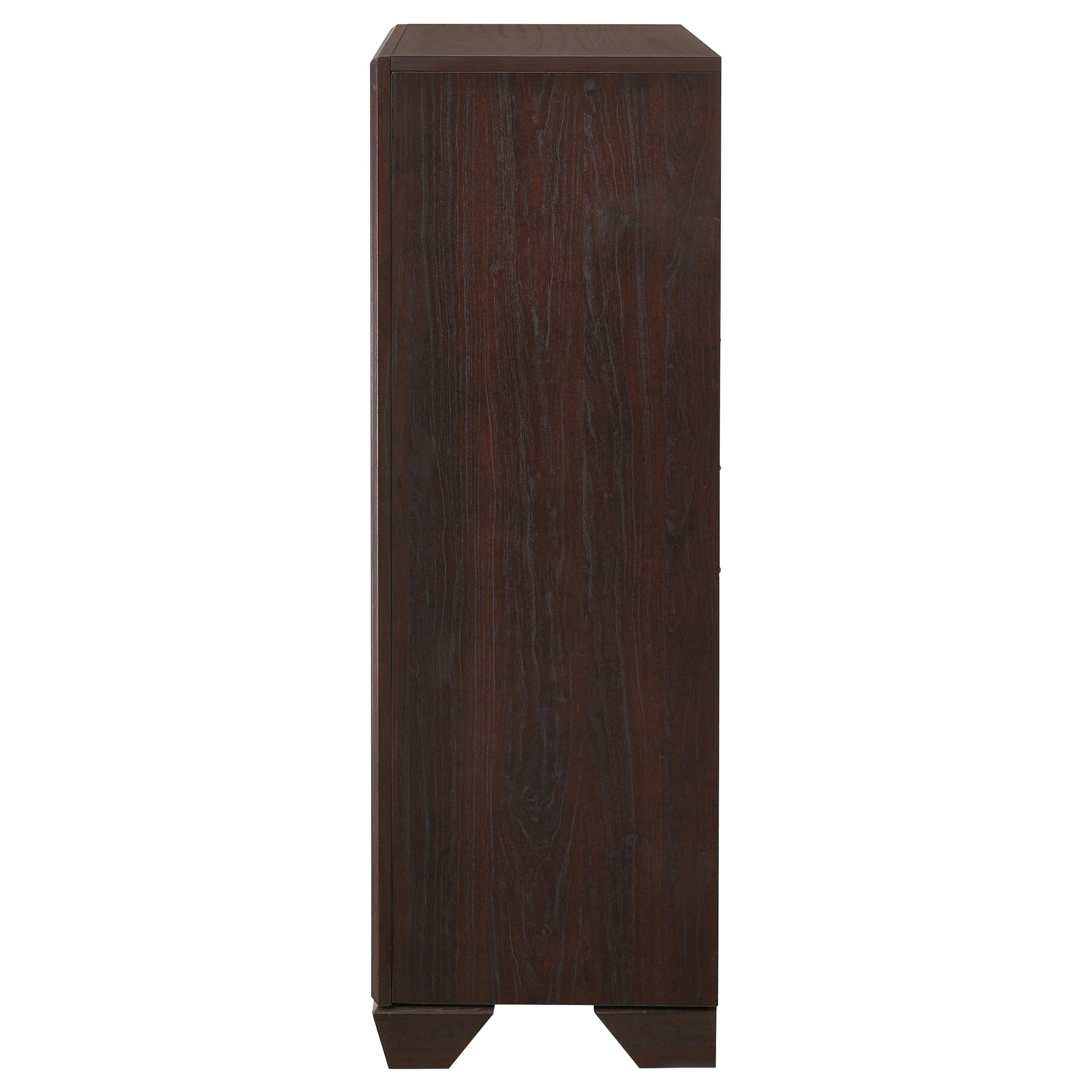  Coaster Furniture Kauffman 204395 5-Drawer Bedroom Chest - Dark Cocoa IMAGE 4