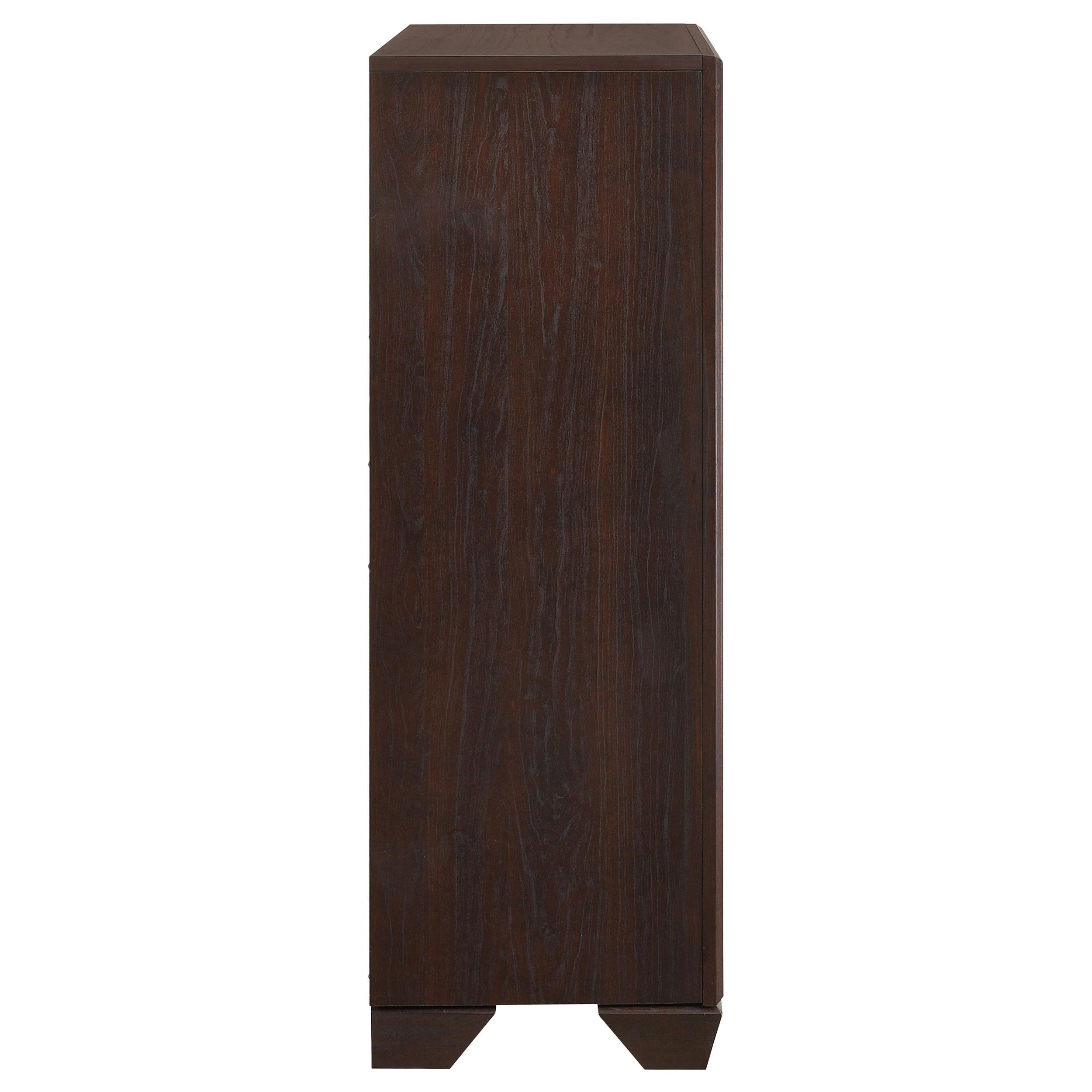  Coaster Furniture Kauffman 204395 5-Drawer Bedroom Chest - Dark Cocoa IMAGE 8