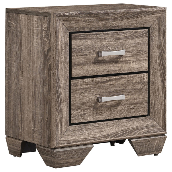 Coaster Furniture Kauffman 204192 2-Drawer Nightstand - Washed Taupe