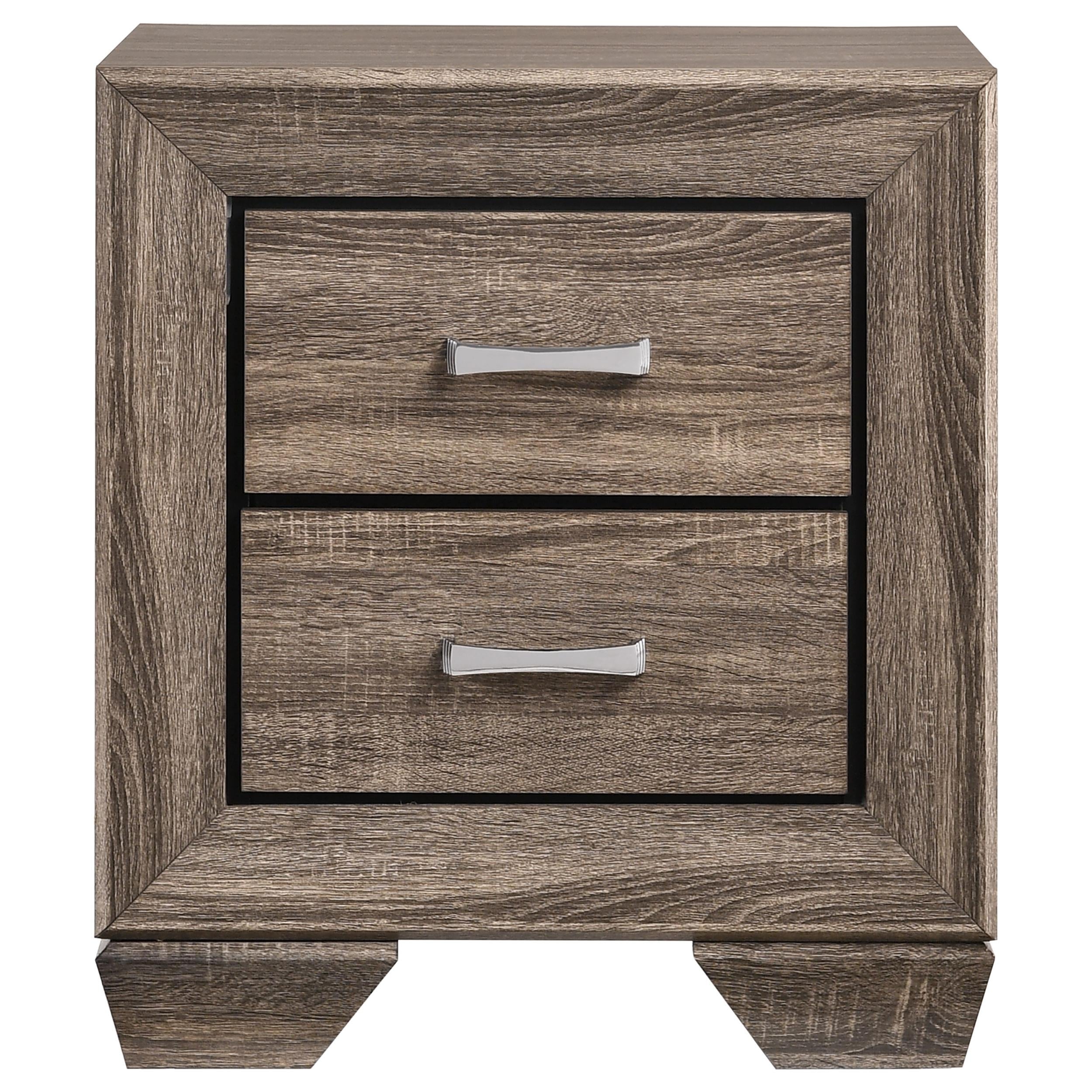  Coaster Furniture Kauffman 204192 2-Drawer Nightstand - Washed Taupe IMAGE 2