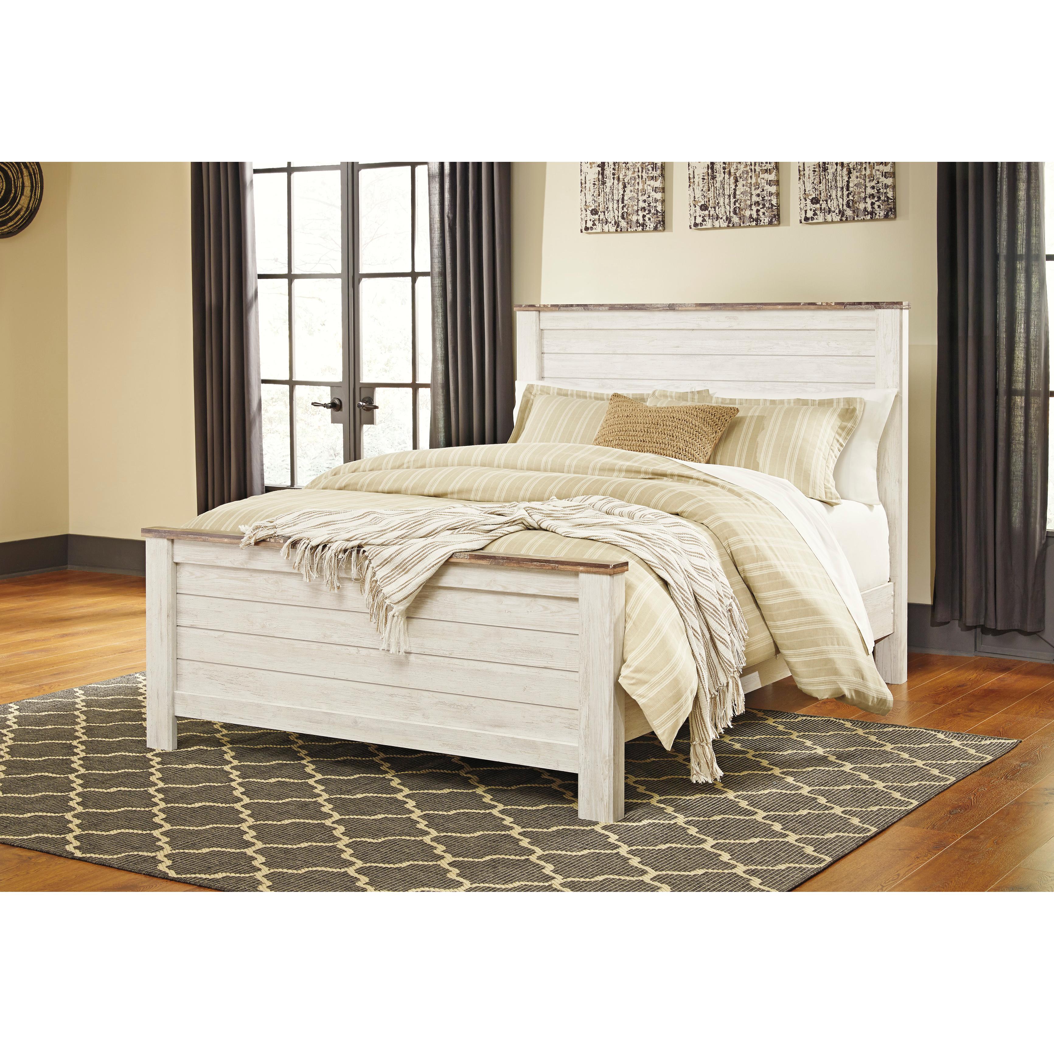  Size_Queen --  Signature Design by Ashley Willowton Panel Bed IMAGE 1