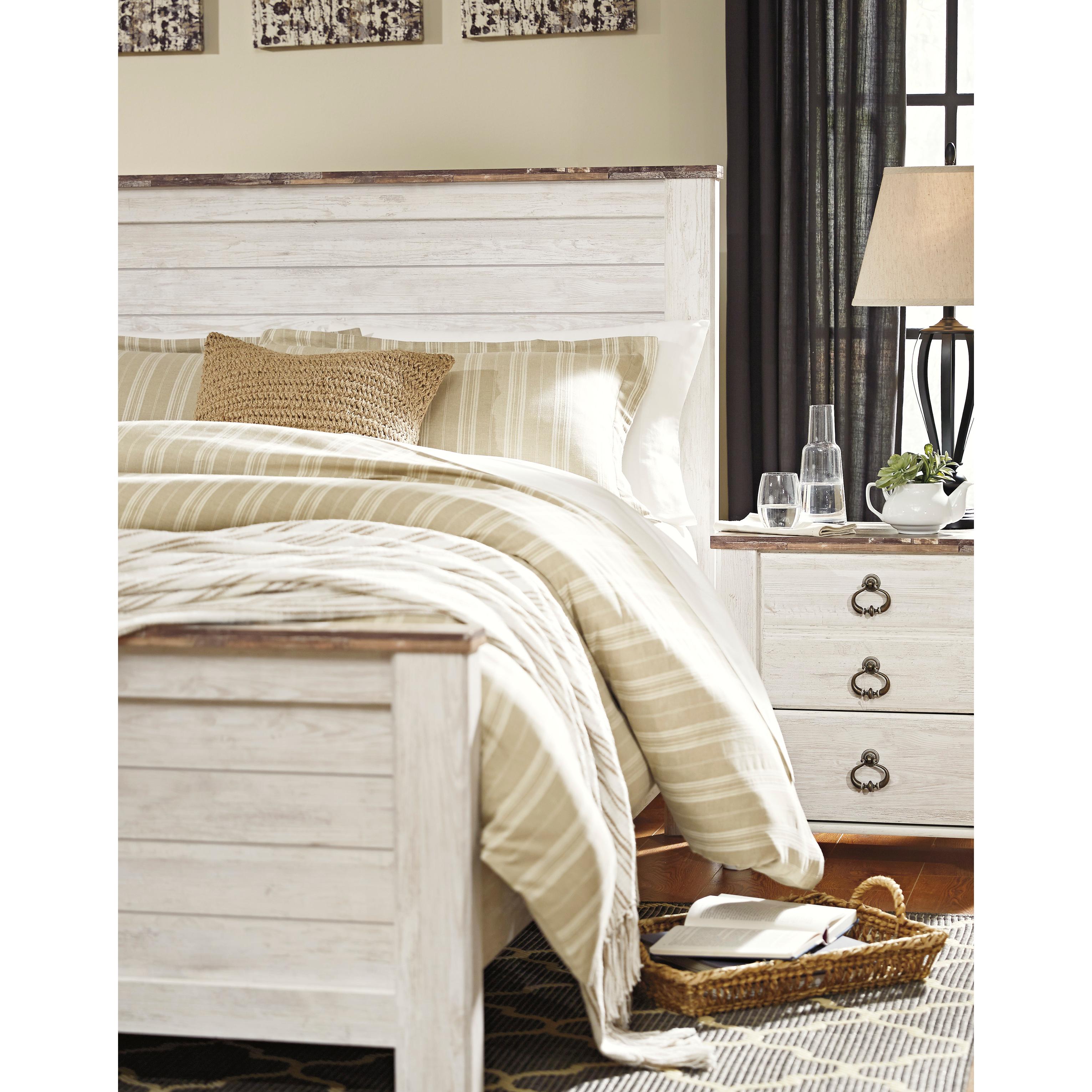  Size_Queen --  Signature Design by Ashley Willowton Panel Bed IMAGE 2