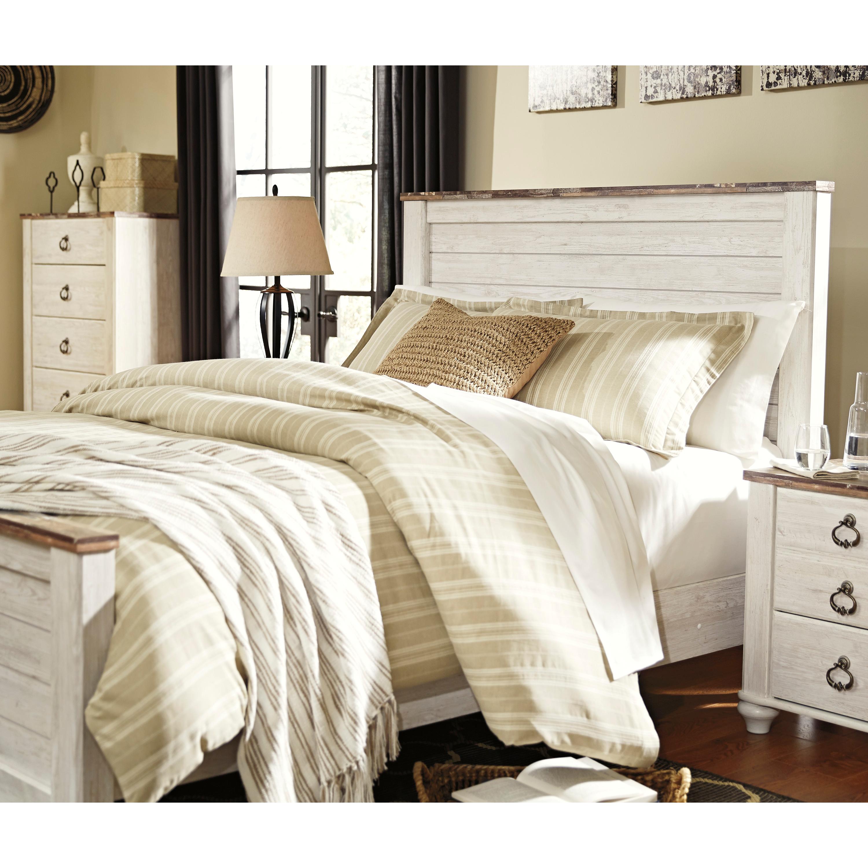  Size_Queen --  Signature Design by Ashley Willowton Panel Bed IMAGE 3