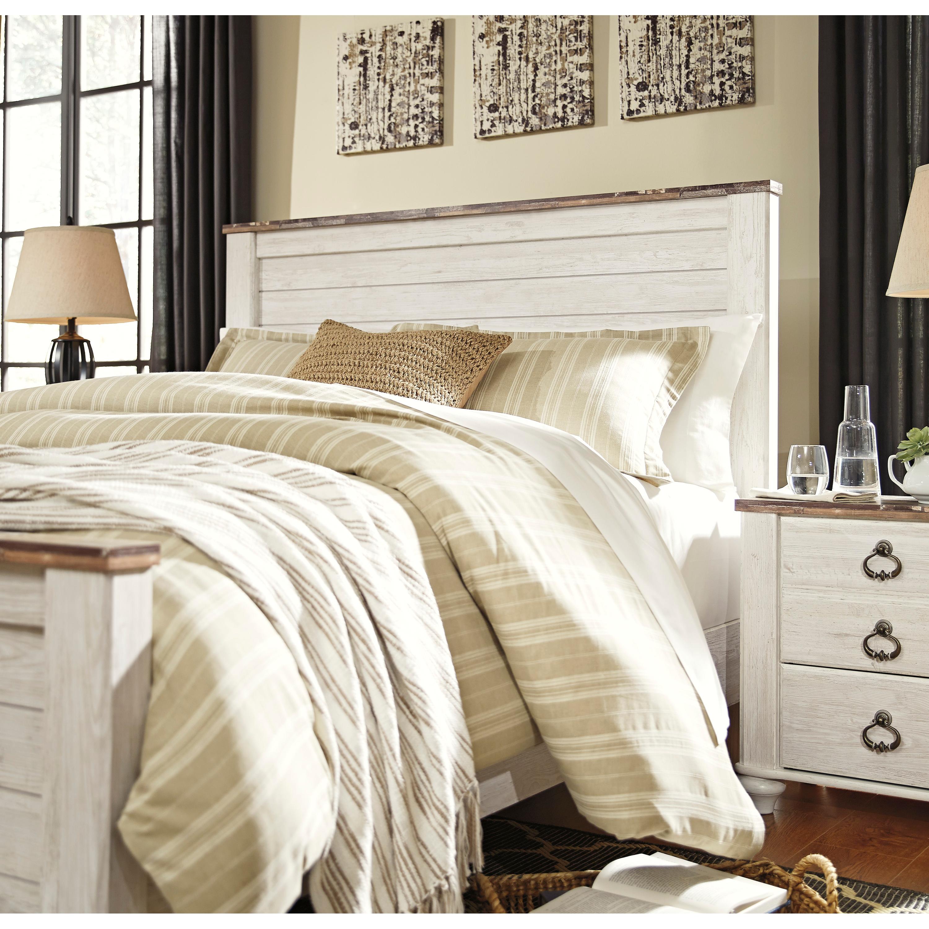  Size_Queen --  Signature Design by Ashley Willowton Panel Bed IMAGE 4