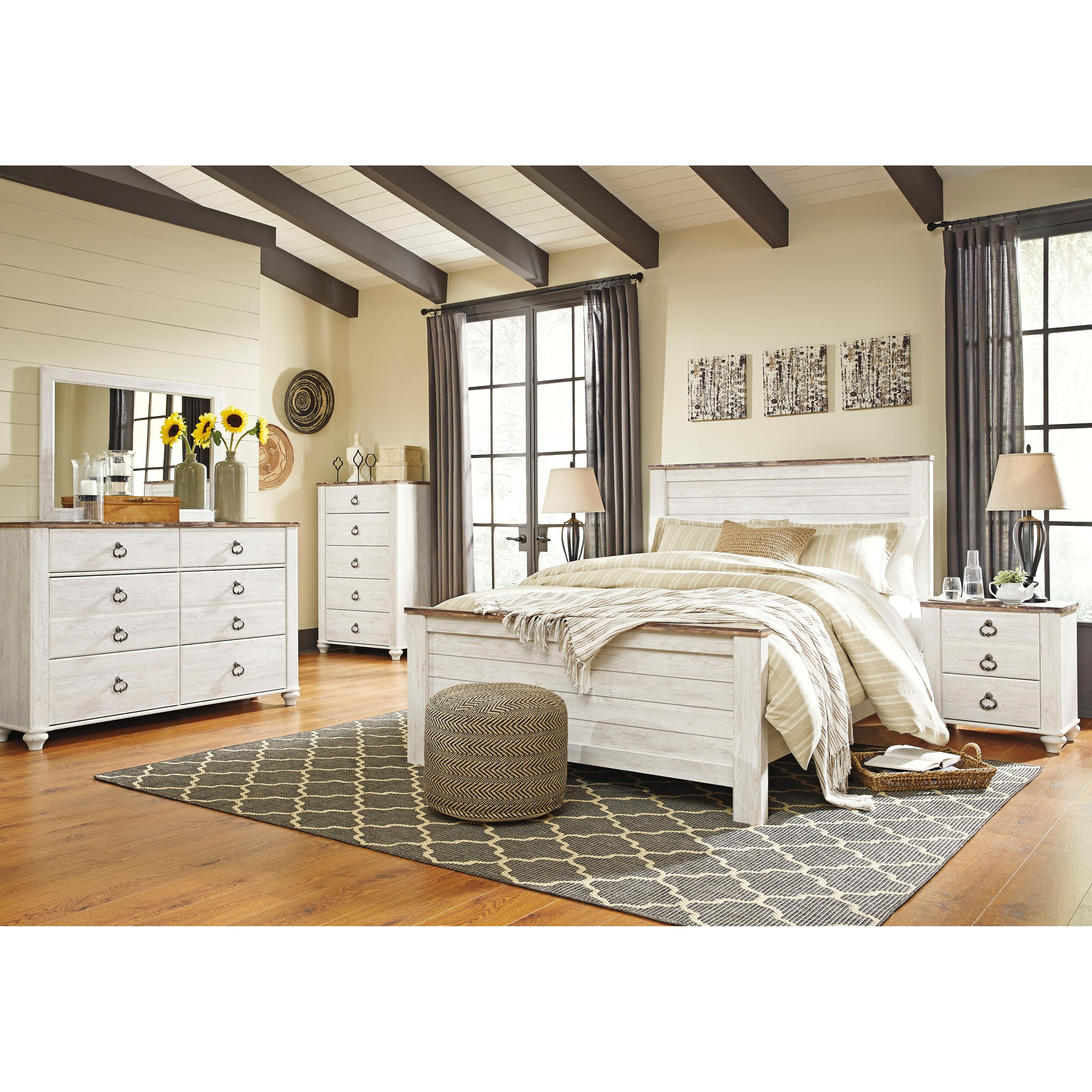  Size_Queen --  Signature Design by Ashley Willowton Panel Bed IMAGE 6