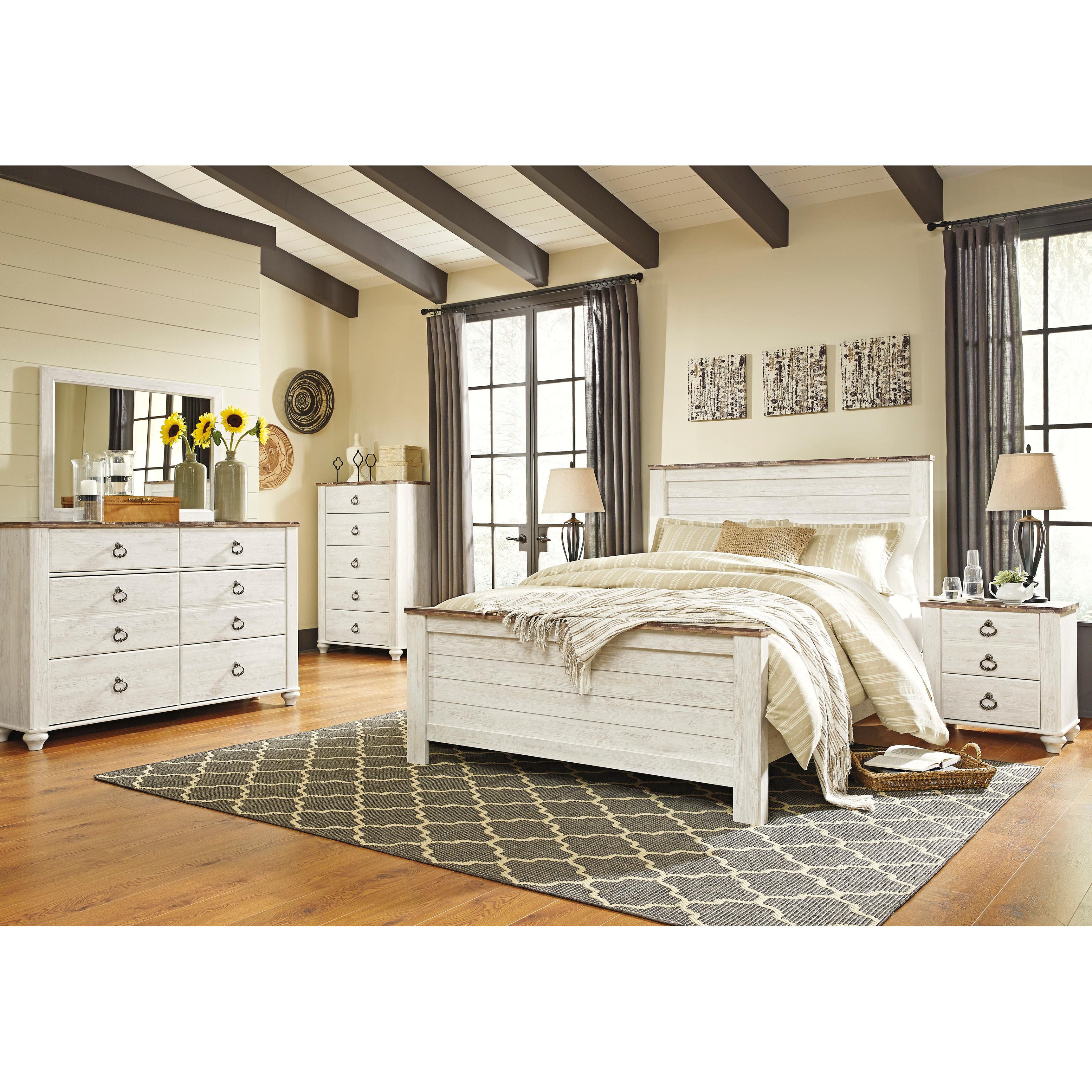  Size_Queen --  Signature Design by Ashley Willowton Panel Bed IMAGE 7