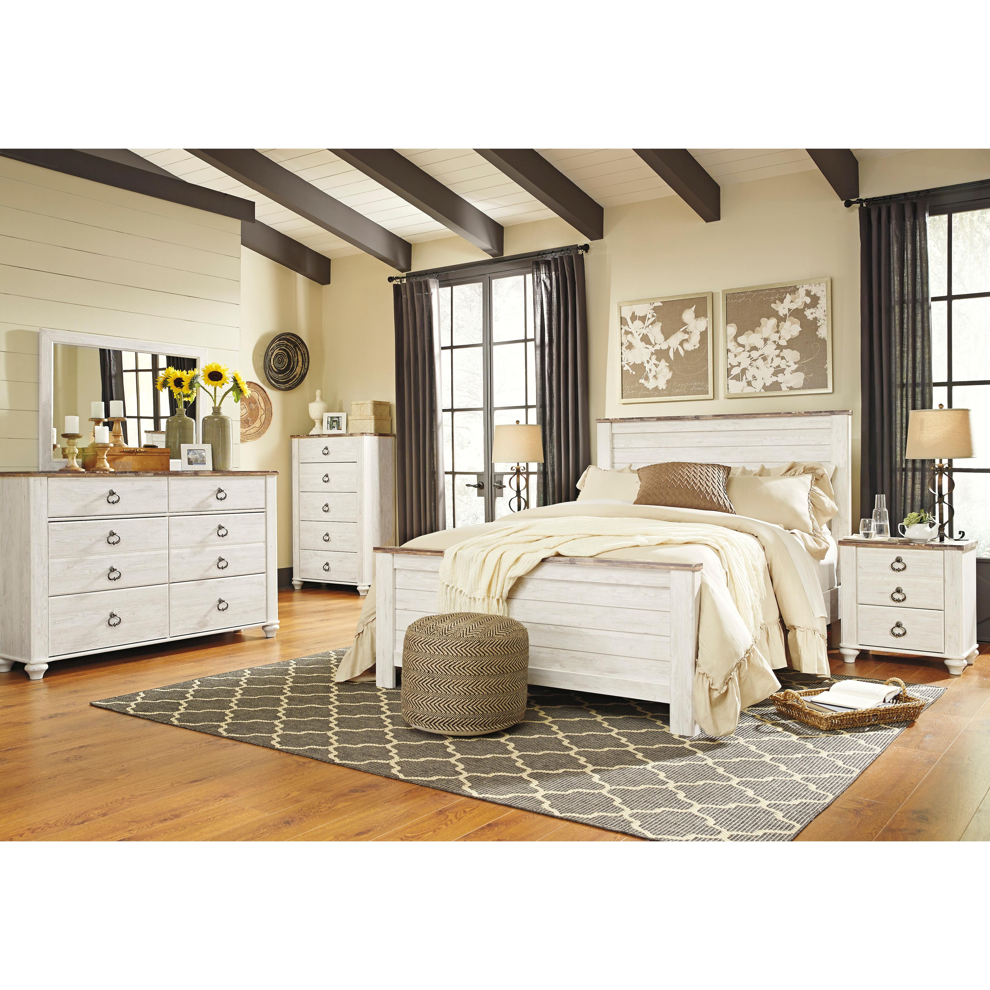  Size_Queen --  Signature Design by Ashley Willowton Panel Bed IMAGE 8