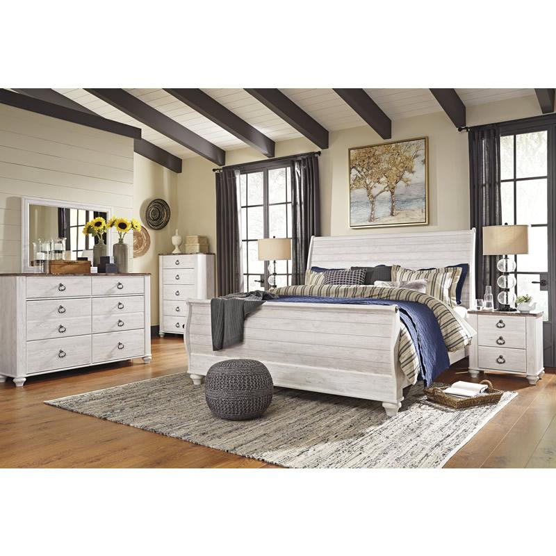  Size_King --  Willowton B267B11 King Sleigh Bed IMAGE 4