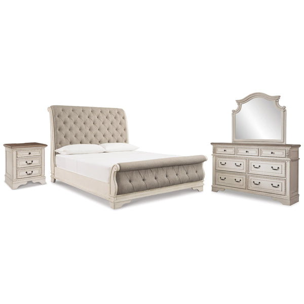 Signature Design by Ashley Realyn B743B65 6 pc King Upholstered Sleigh Bedroom Set