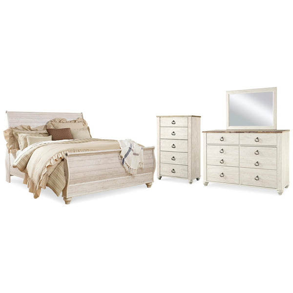 Signature Design by Ashley Willowton B267B42 6 pc King Sleigh Bedroom Set