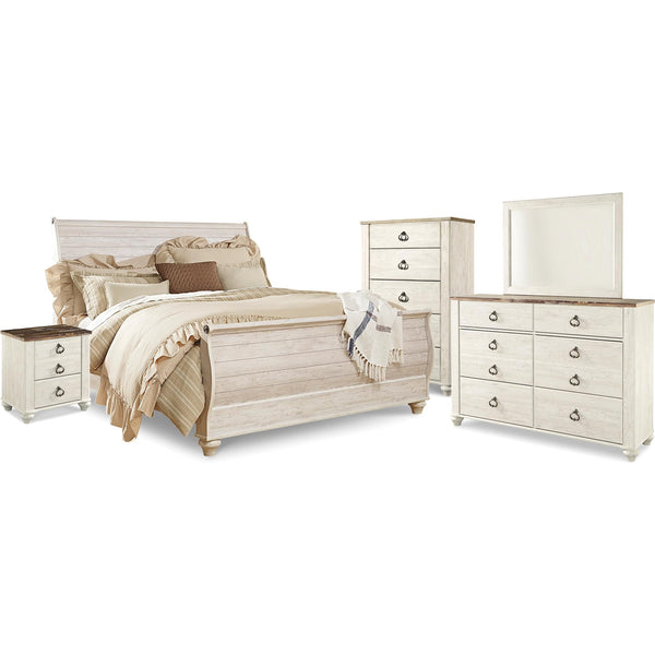 Signature Design by Ashley Willowton B267B61 7 pc King Sleigh Bedroom Set