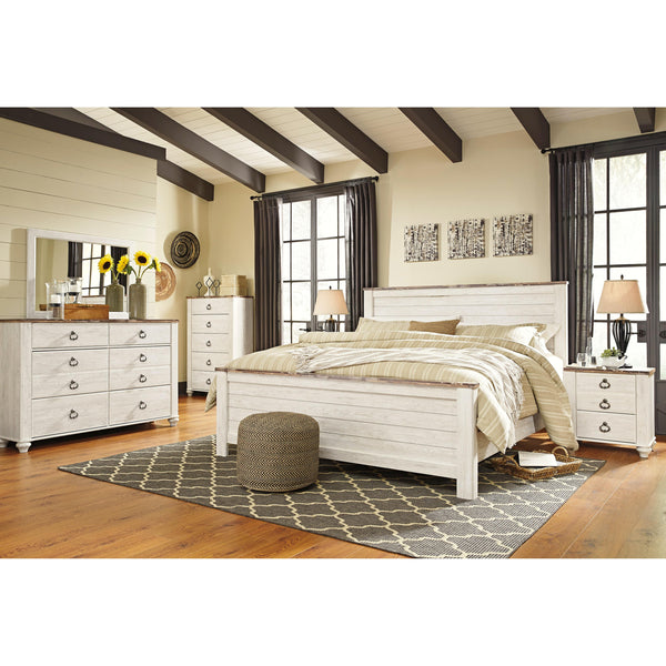 Signature Design by Ashley Willowton B267B45 8 pc King Panel Bedroom Set