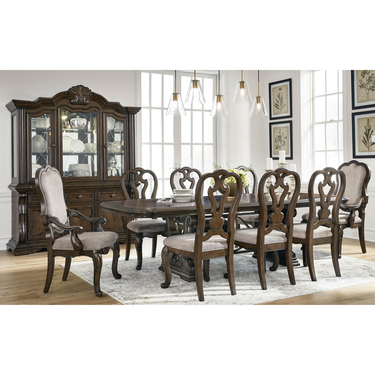  Signature Design by Ashley Maylee D947D11 9 pc Dining Set IMAGE 2