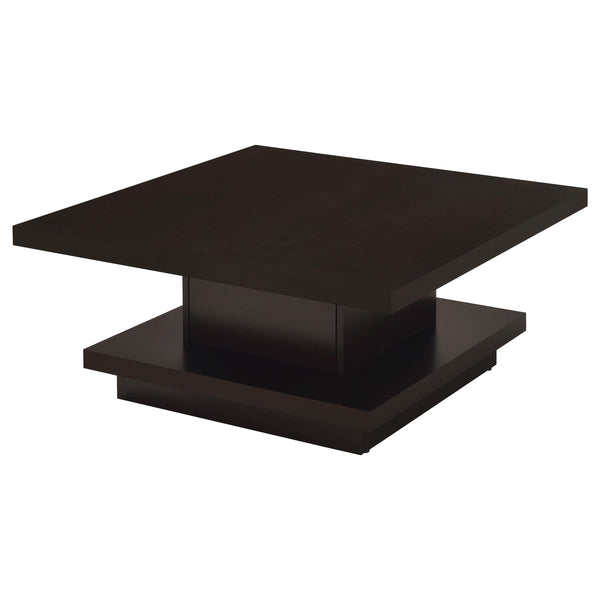 Coaster Furniture Reston 705168 Square Engineered Wood Coffee Table - Cappuccino
