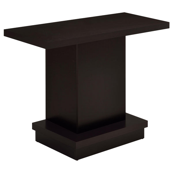 Coaster Furniture Reston 705169 Engineered Wood Pedestal Console Table - Cappuccino