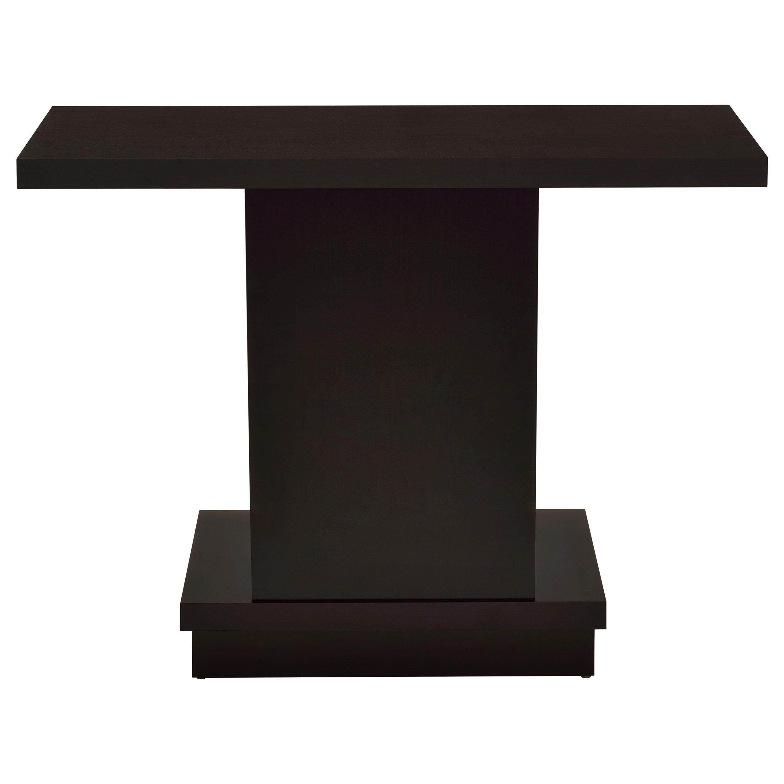  Coaster Furniture Reston 705169 Engineered Wood Pedestal Console Table - Cappuccino IMAGE 4