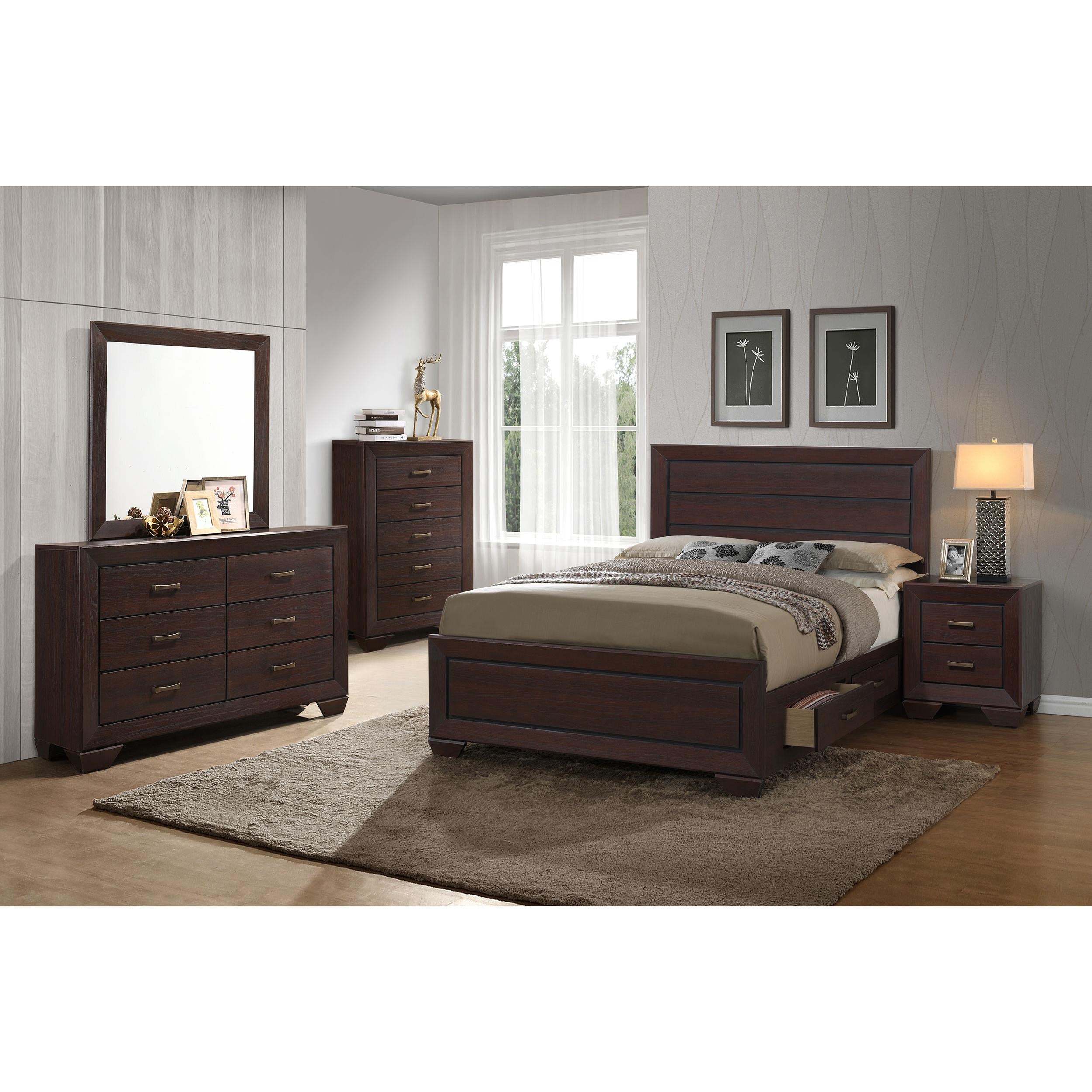  Size_Queen --  Coaster Furniture Kauffman Panel Bed with Storage IMAGE 11