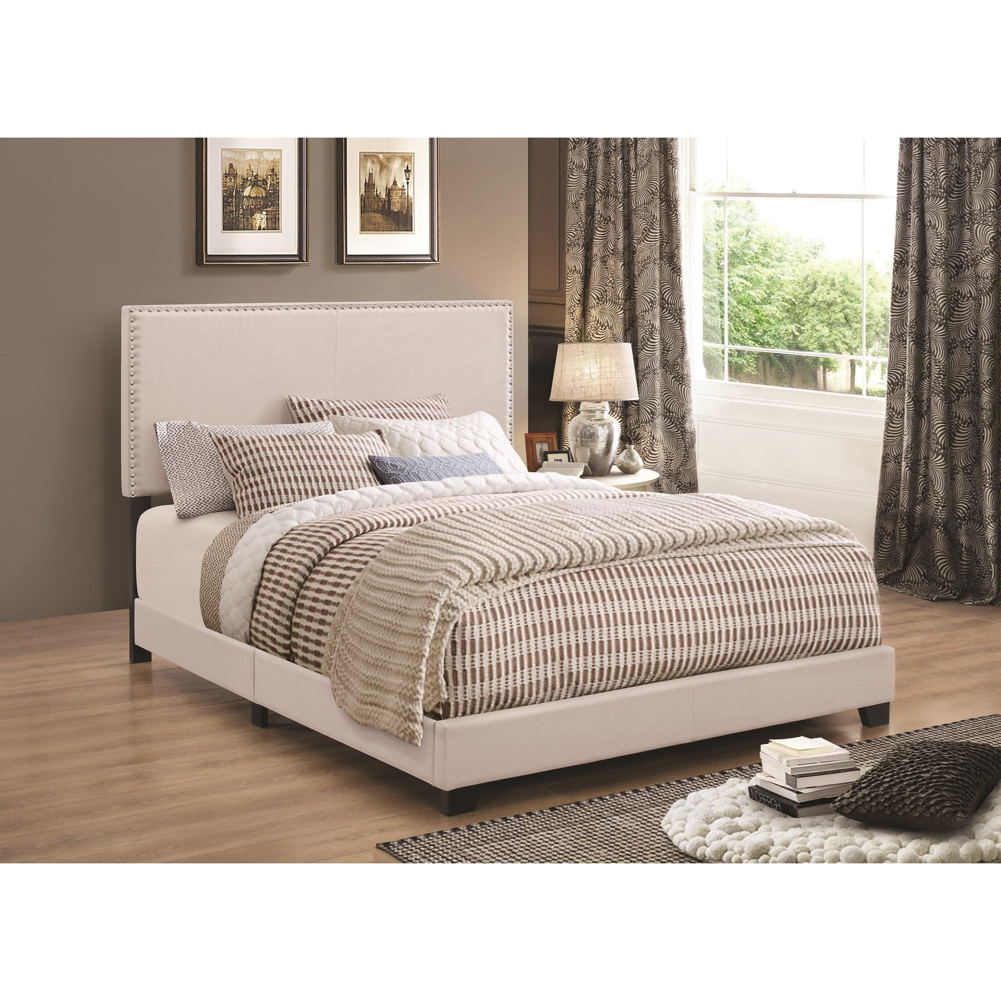  Size_Twin --  Coaster Furniture Boyd Upholstered Panel Bed IMAGE 1
