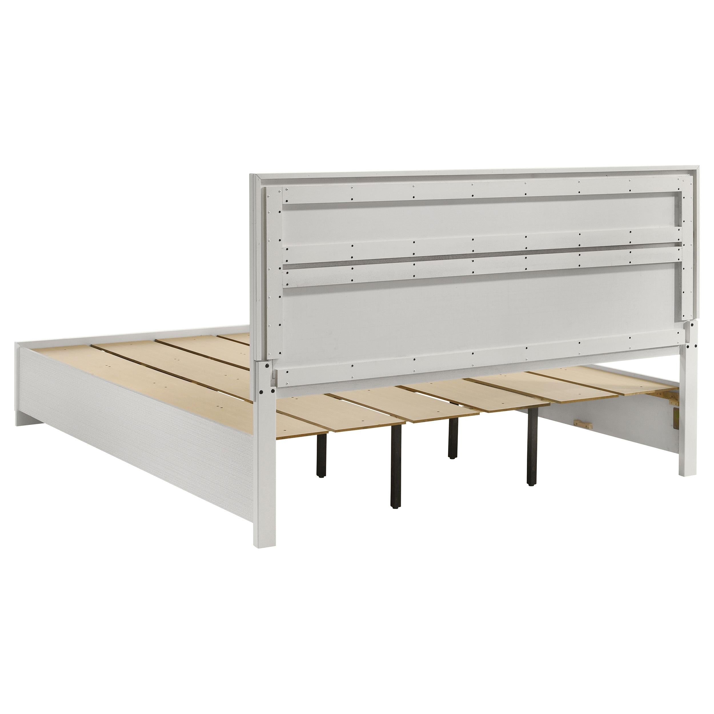  Size_California King --  Miranda 205111KW 51-inch Wood California King Storage Panel Bed - White IMAGE 4