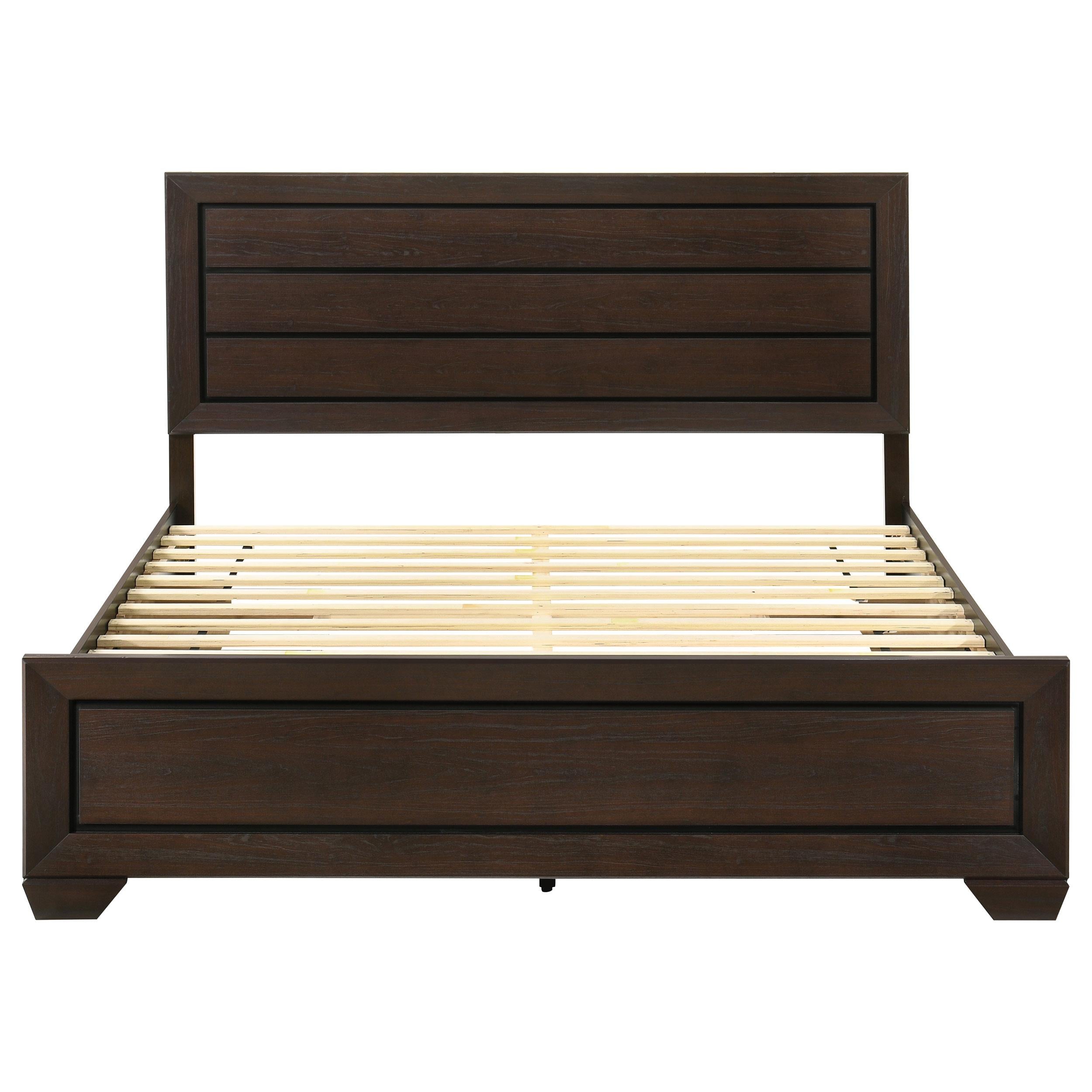  Size_King --  Kauffman 204390KE Wood Eastern King Storage Panel Bed - Dark Cocoa IMAGE 5