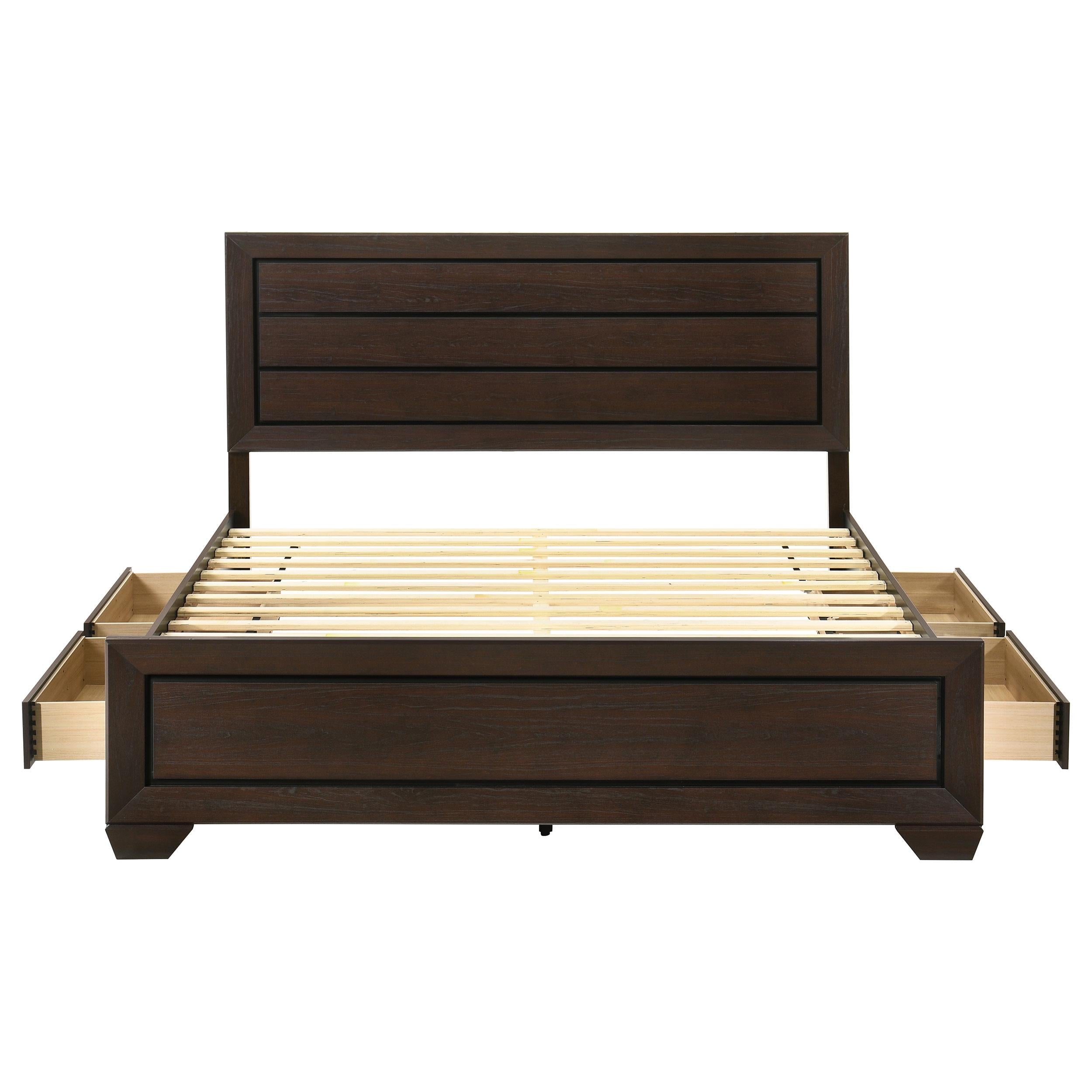  Size_King --  Kauffman 204390KE Wood Eastern King Storage Panel Bed - Dark Cocoa IMAGE 6