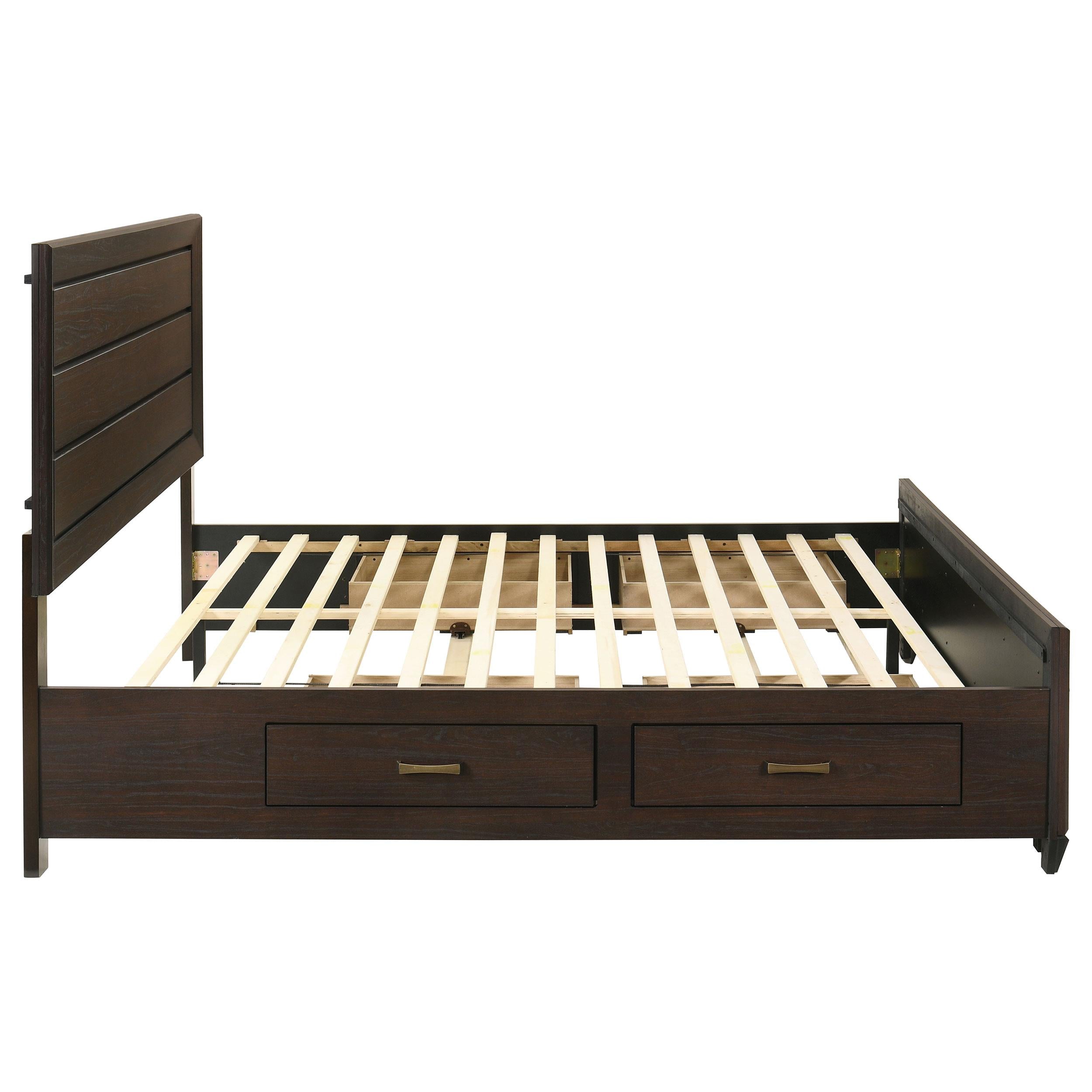  Size_King --  Kauffman 204390KE Wood Eastern King Storage Panel Bed - Dark Cocoa IMAGE 8