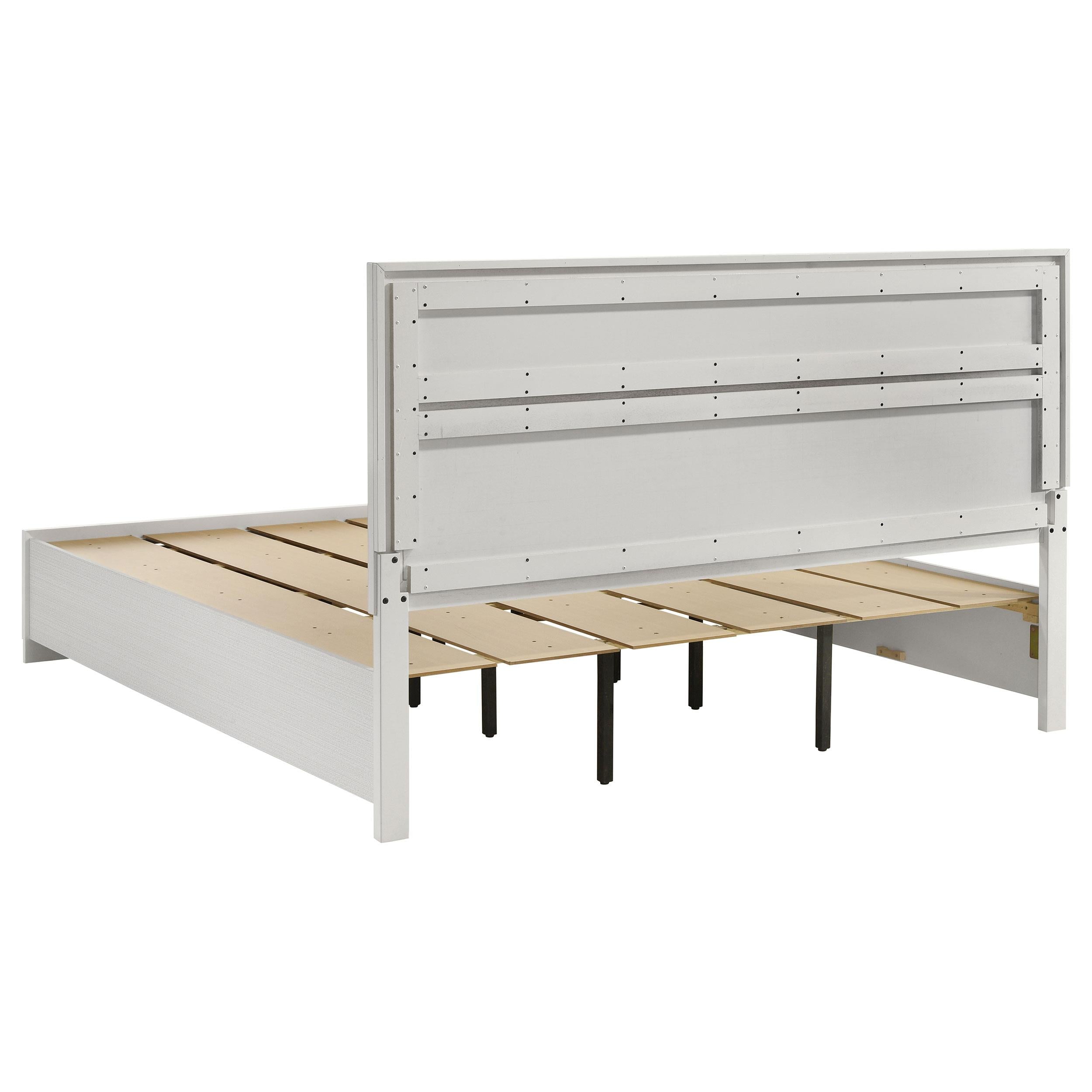  Size_King --  Miranda 205111KE 51-inch Wood Eastern King Storage Panel Bed - White IMAGE 4