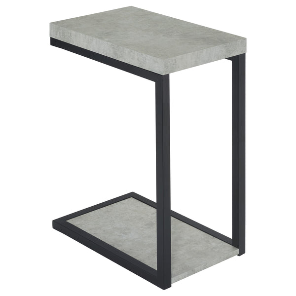 Coaster Furniture Beck 902933 Engineered Wood C-Shape Sofa Side Table - Cement