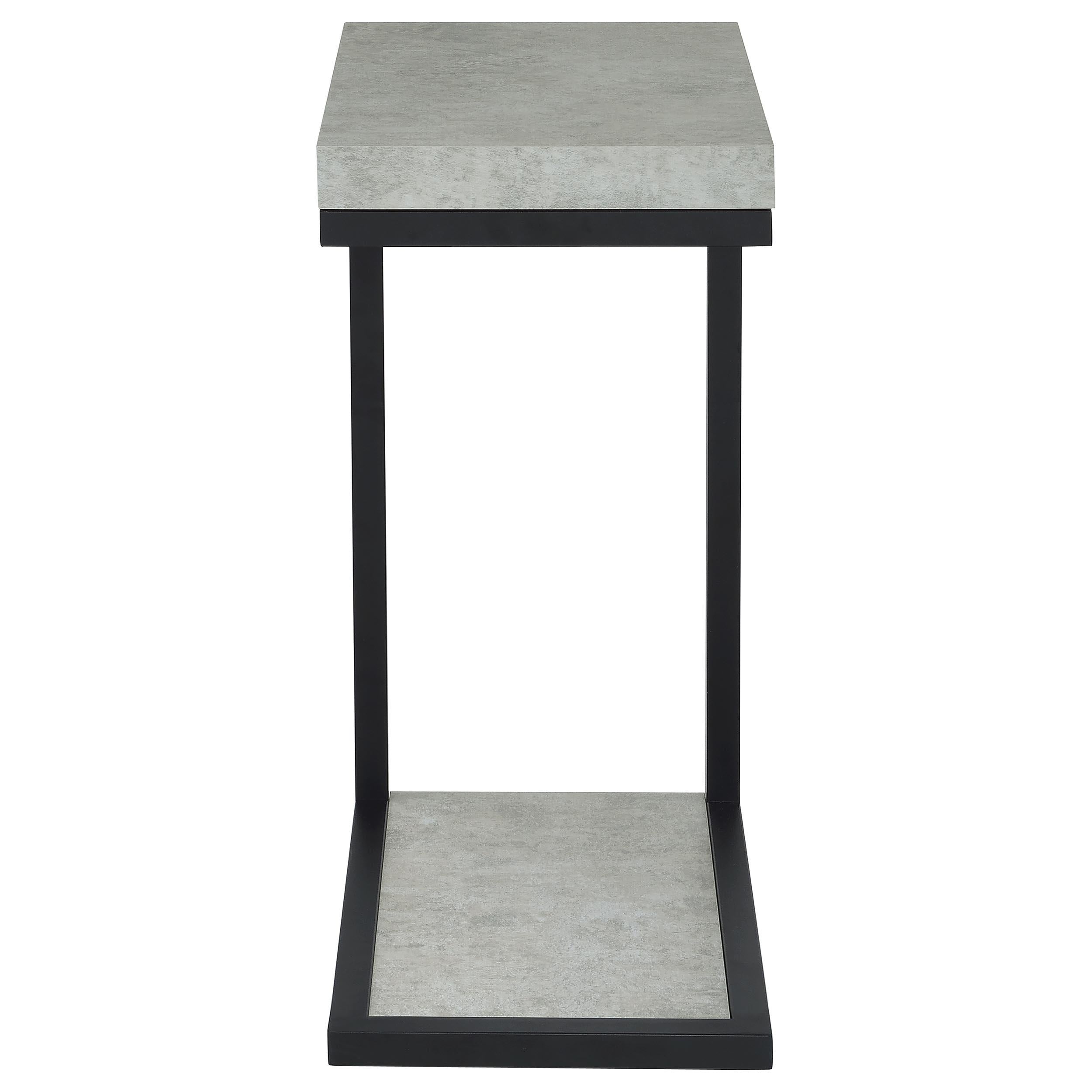  Coaster Furniture Beck 902933 Engineered Wood C-Shape Sofa Side Table - Cement IMAGE 2