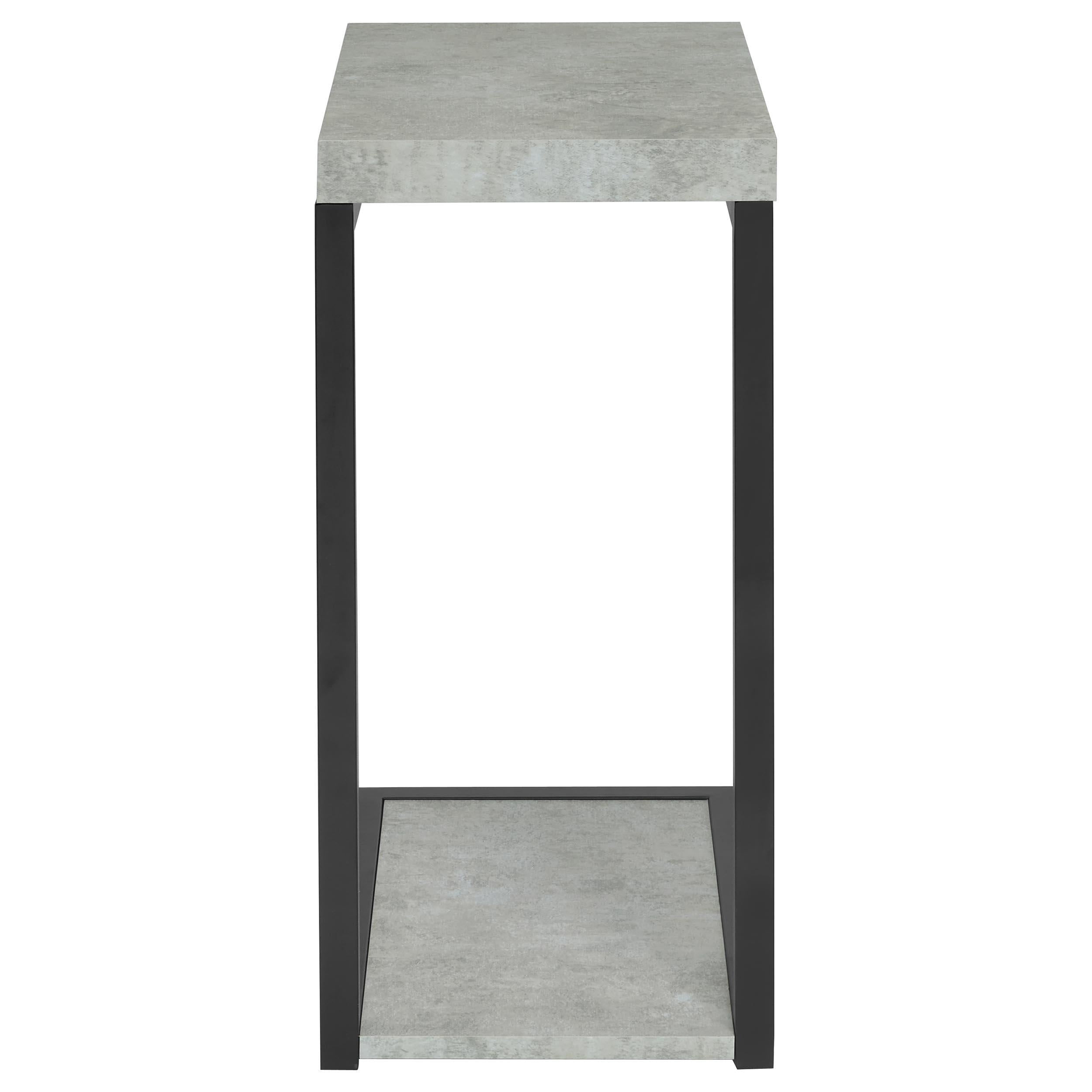  Coaster Furniture Beck 902933 Engineered Wood C-Shape Sofa Side Table - Cement IMAGE 4